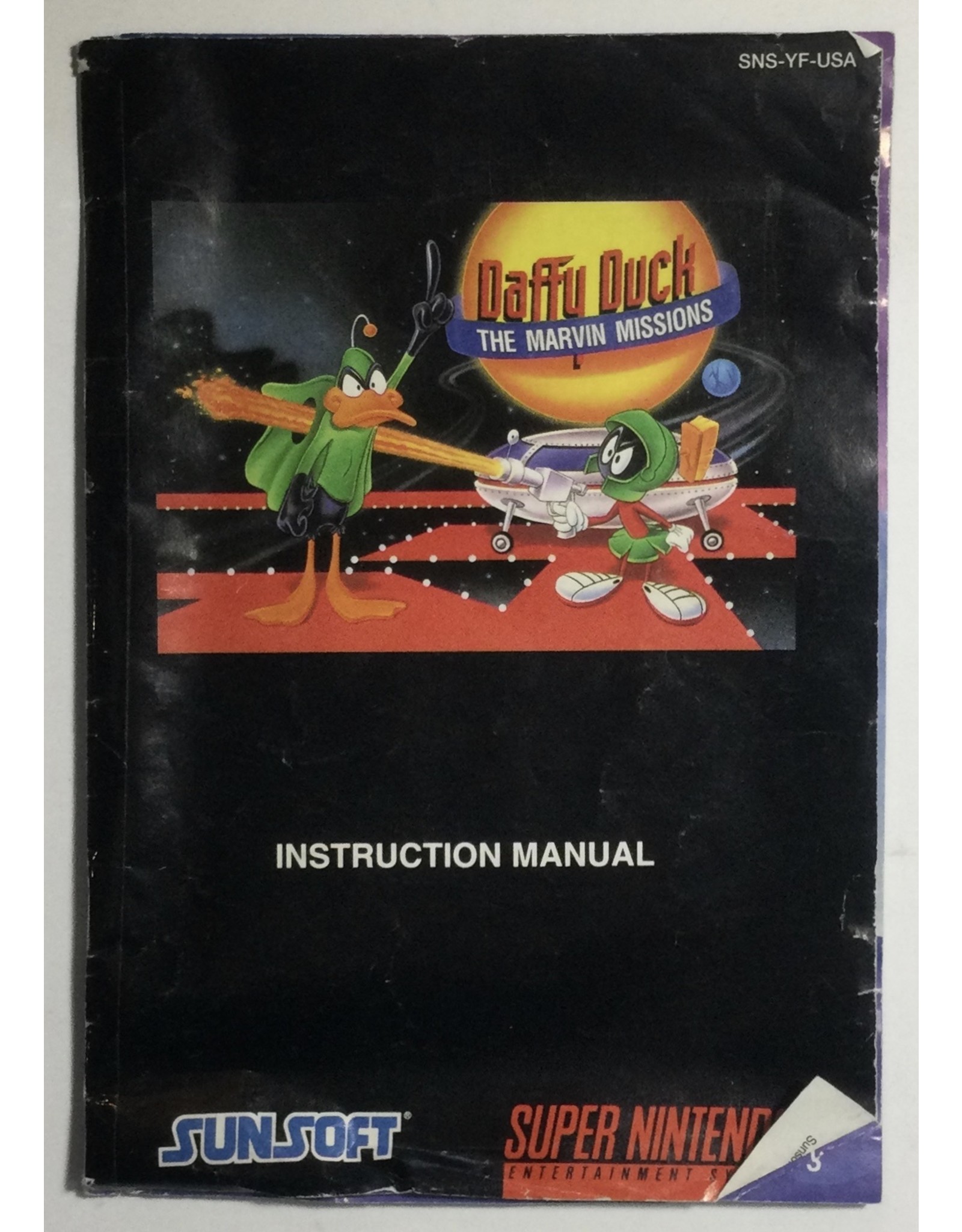 SUNSOFT Daffy Duck the Marvin Missions for Super Nintendo Entertainment System (SNES) -