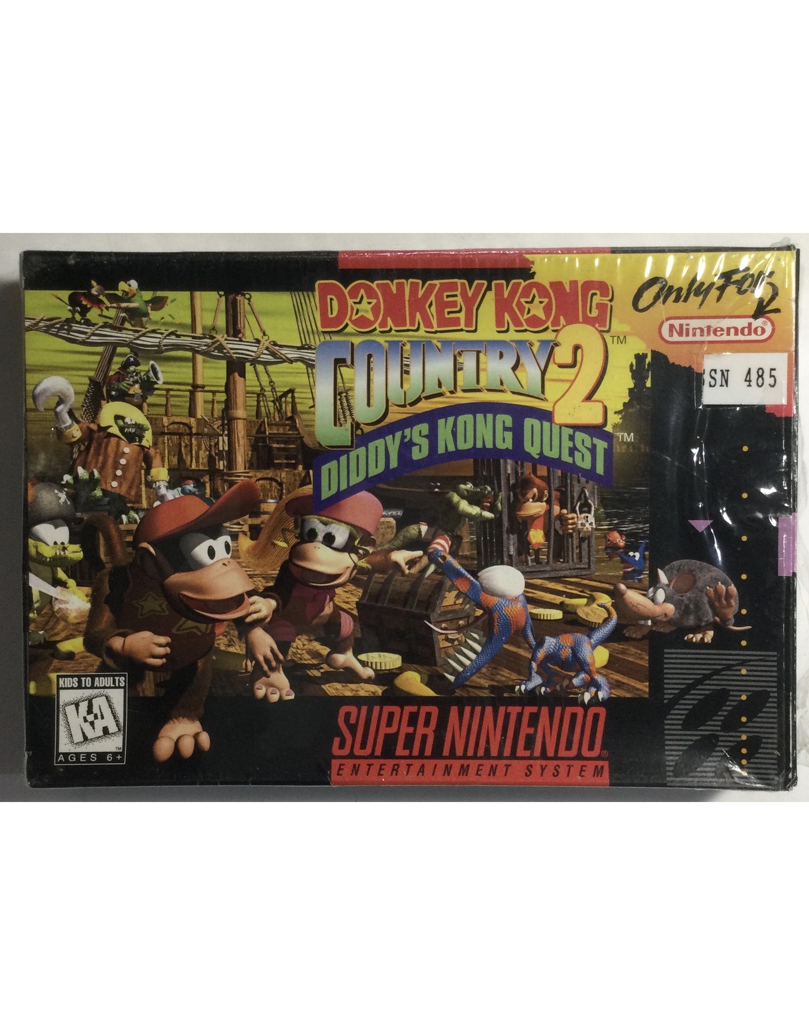 Nintendo Donkey Kong Country 2: Diddy's Kong Quest for Super Nintendo Entertainment System (SNES) -CIB