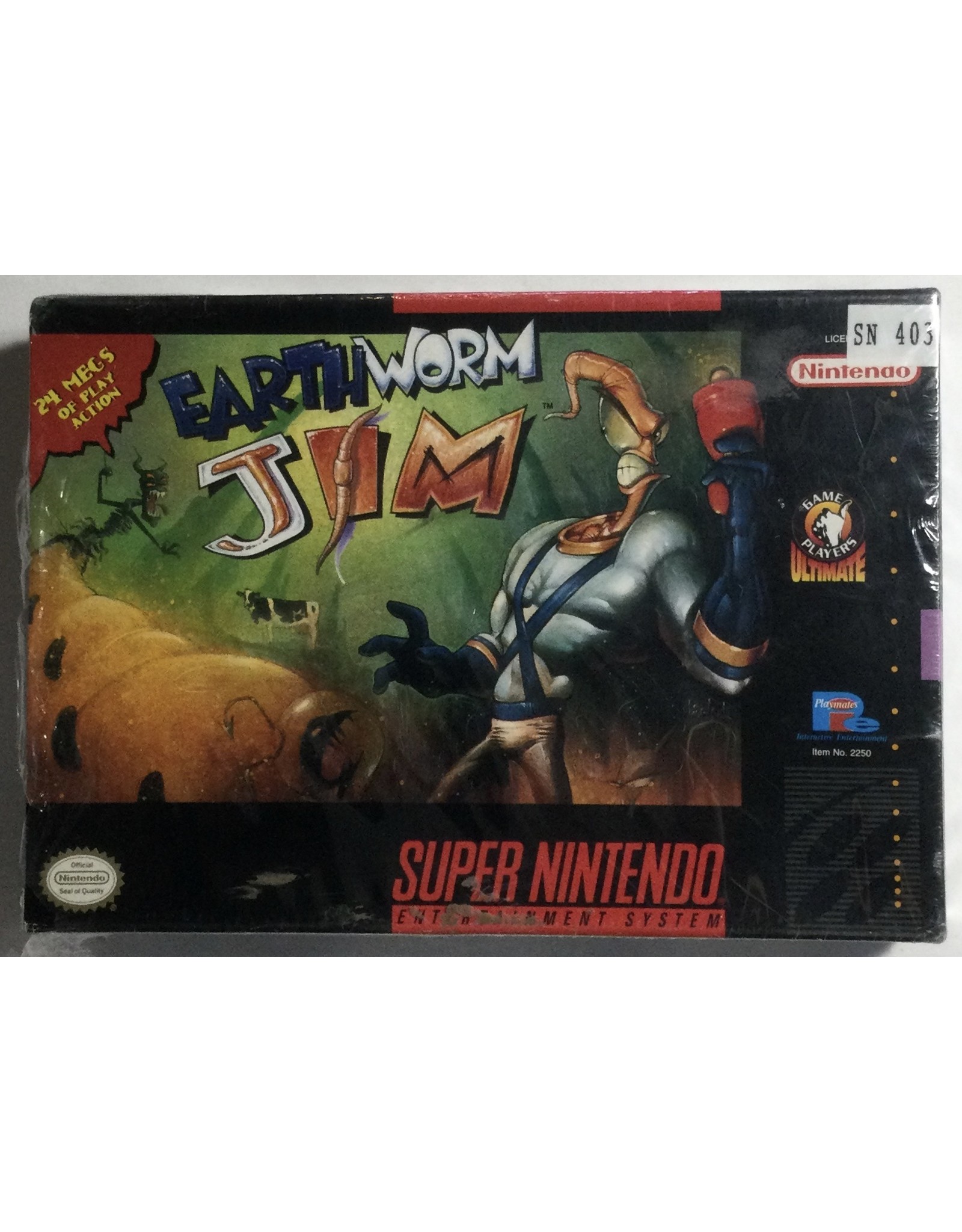 PLAYMATES Earthworm Jim for Super Nintendo Entertainment System (SNES)