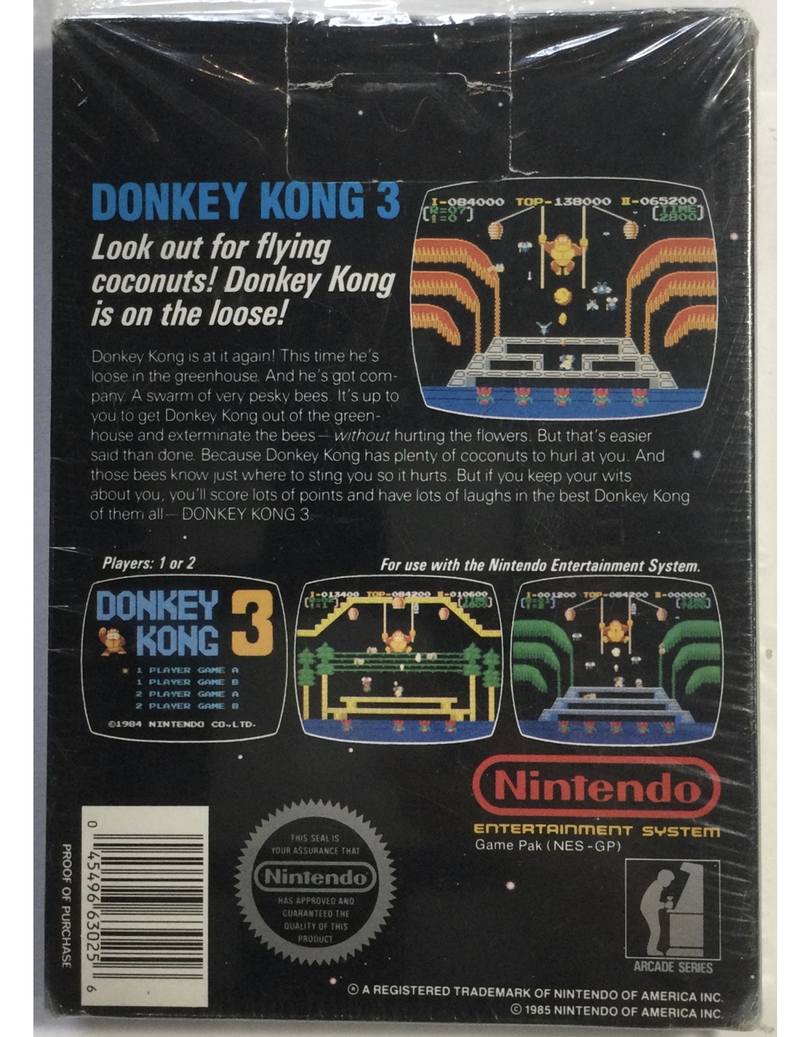 Nintendo The Original Donkey Kong 3 for Nintendo Entertainment System (NES) - CIB