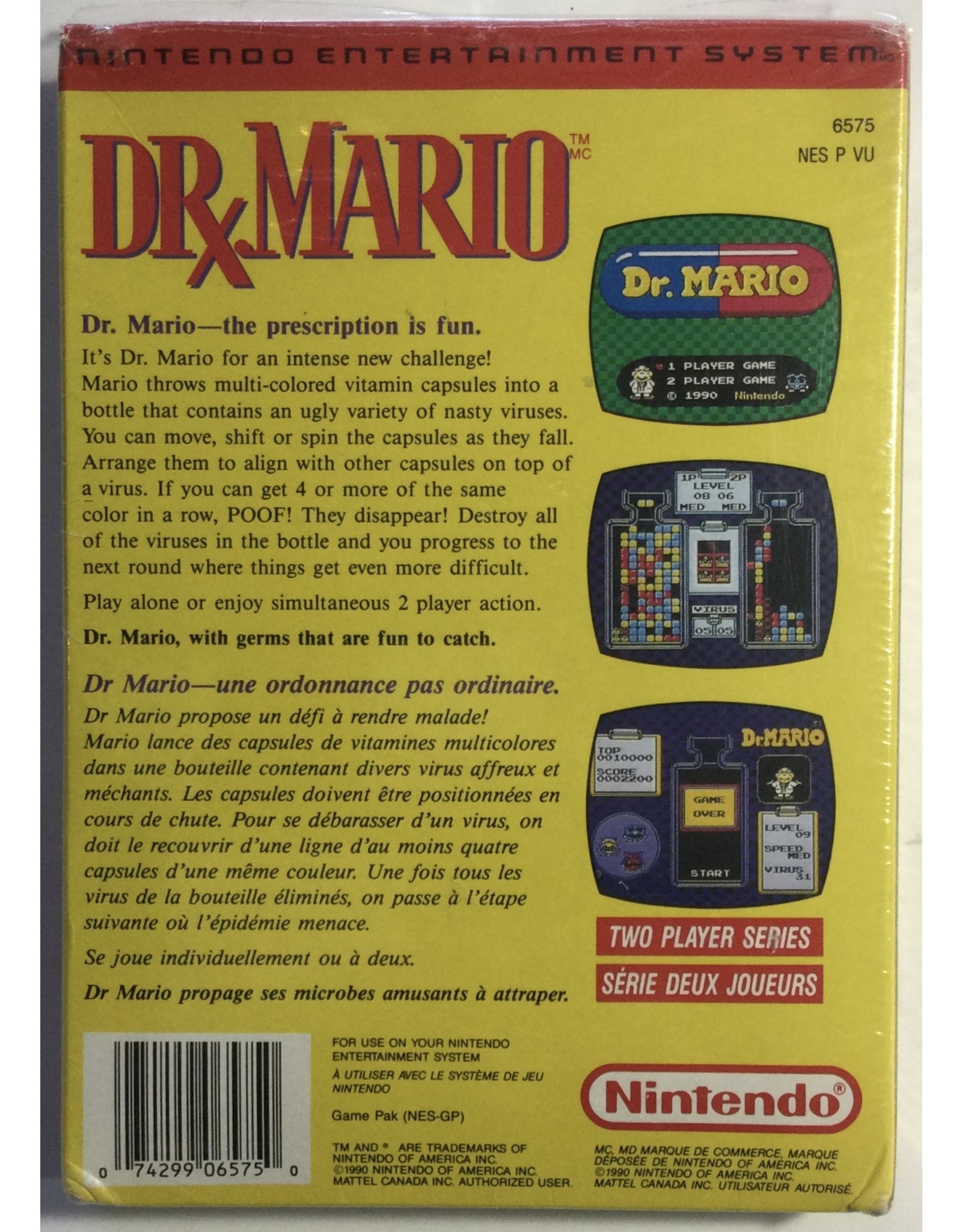 Mattel Dr. Mario for Nintendo Entertainment System (NES) - CIB