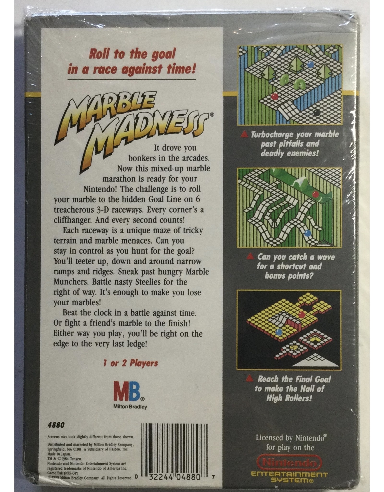 MILTON BRADLEY Marble Madness for Nintendo Entertainment System (NES) - CIB