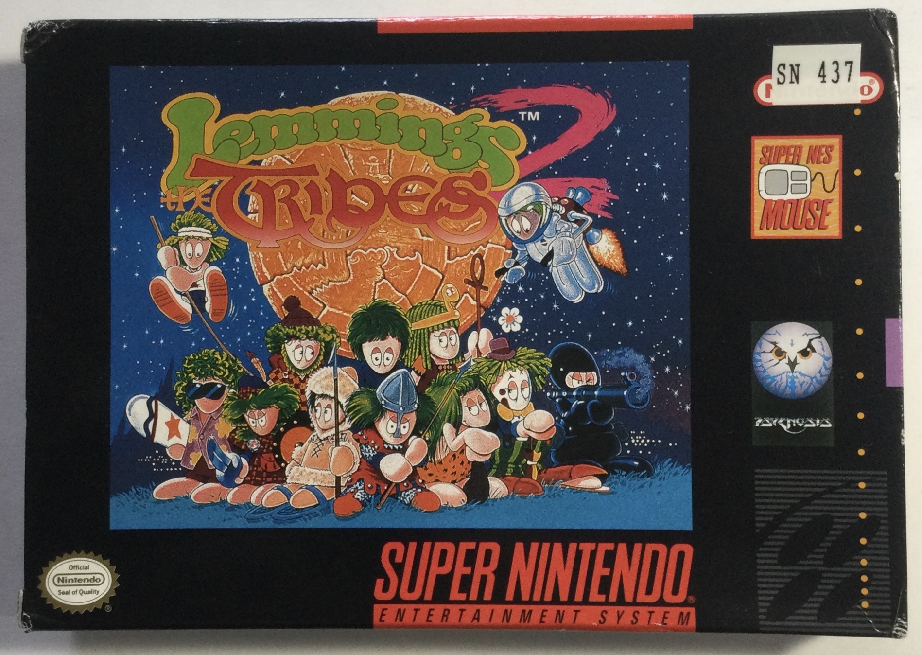 1994 SNES Super Nintendo Lemmings 2: The Tribes (USA) Sealed Video
