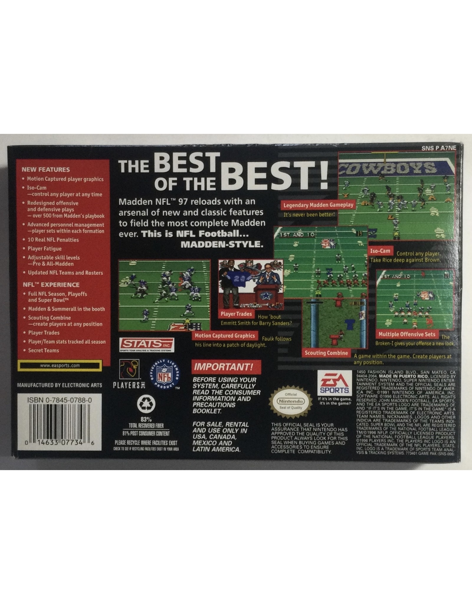 Madden NFL 97, Super Nintendo