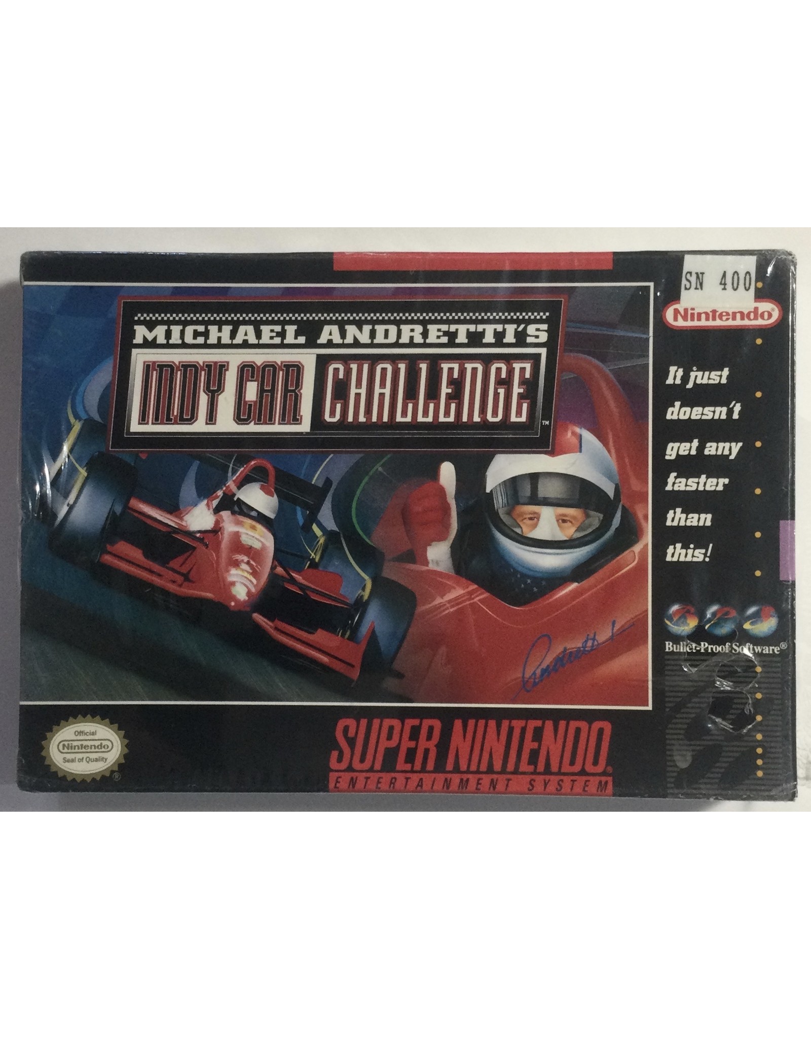 BULLET PROOF SOFTWARE Micheal Andretti's Indy Car Challenge for Super Nintendo Entertainment System (SNES)