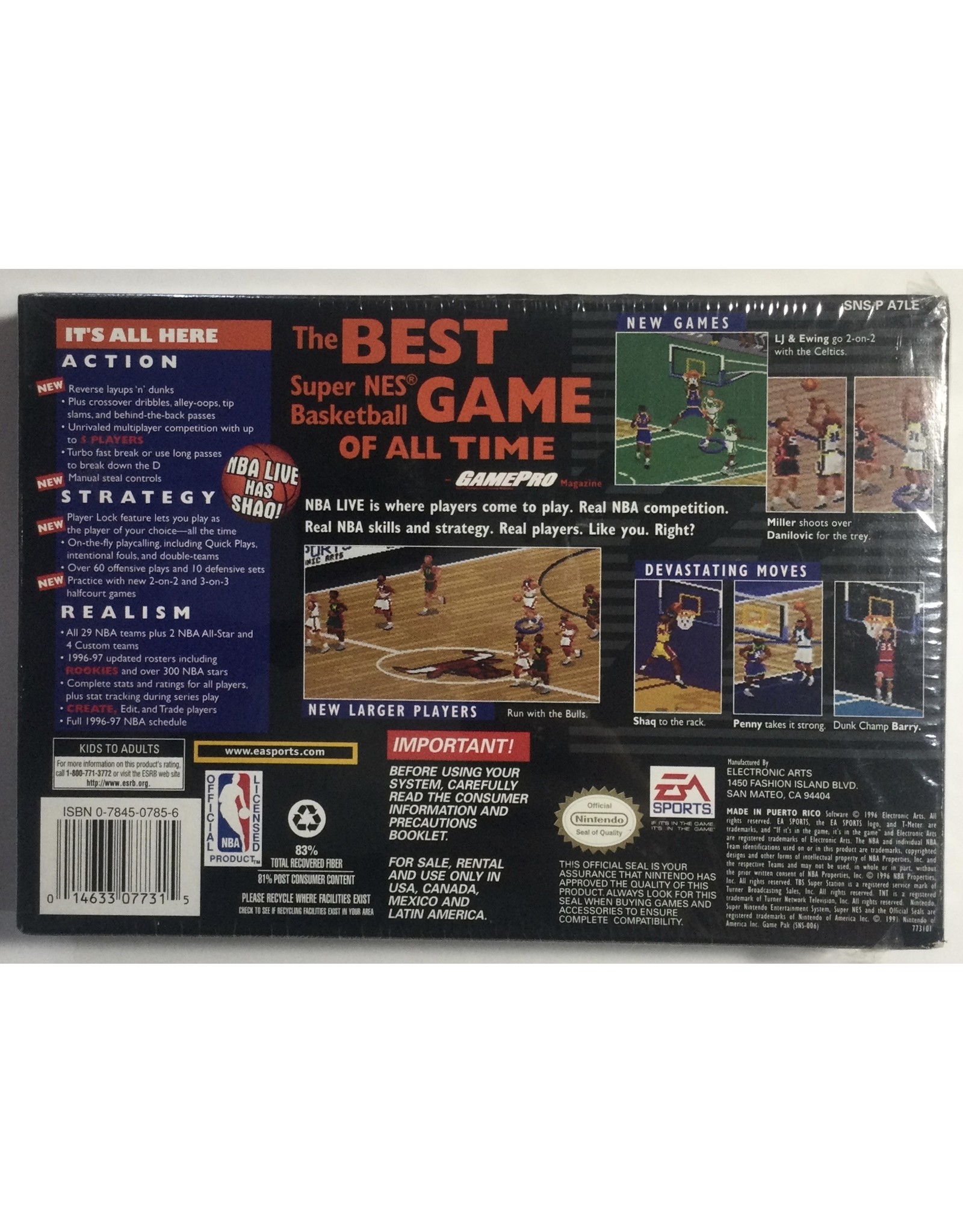 EA SPORTS NBA Live '97 for Super Nintendo Entertainment System (SNES)