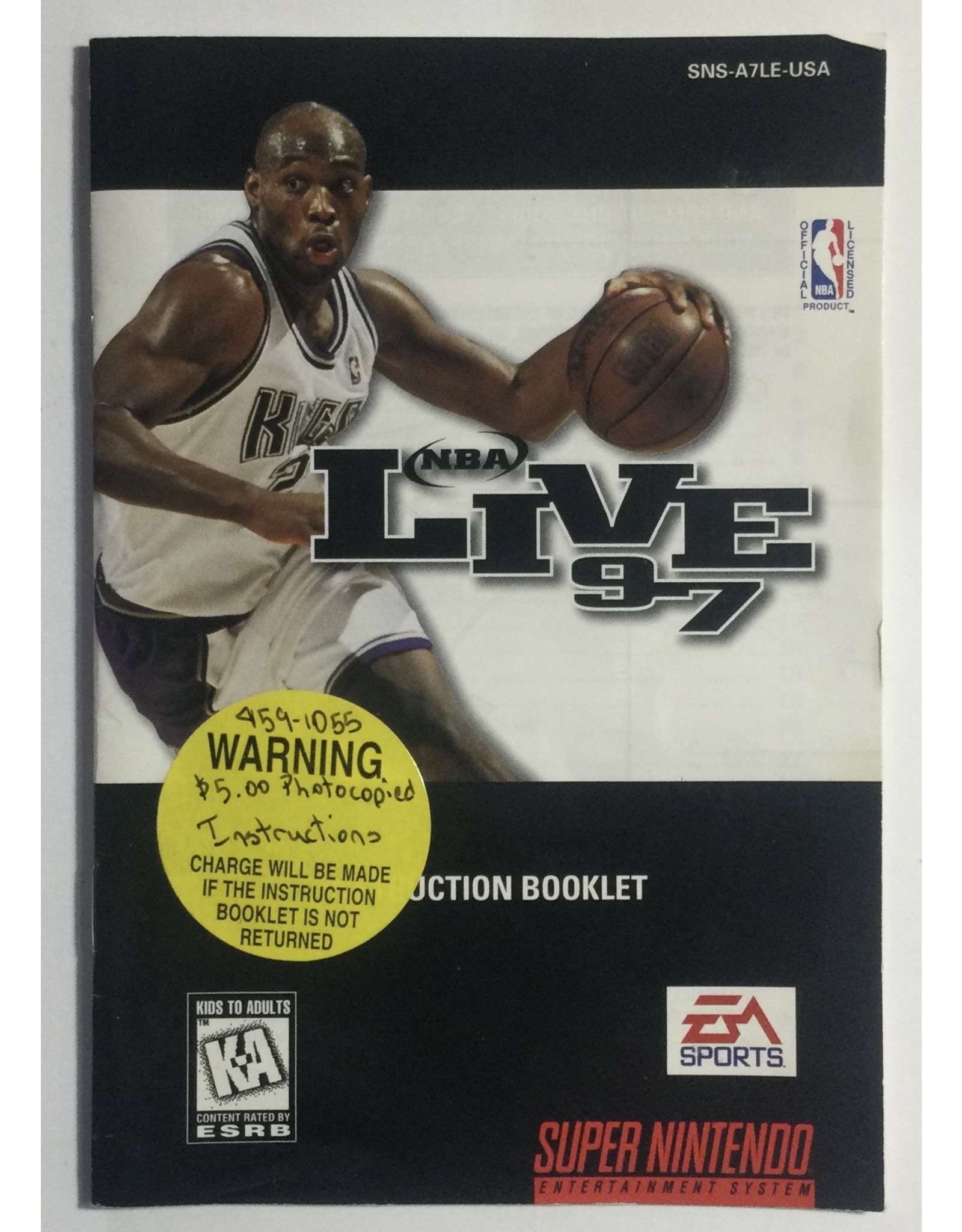 EA SPORTS NBA Live '97 for Super Nintendo Entertainment System (SNES) - CIB