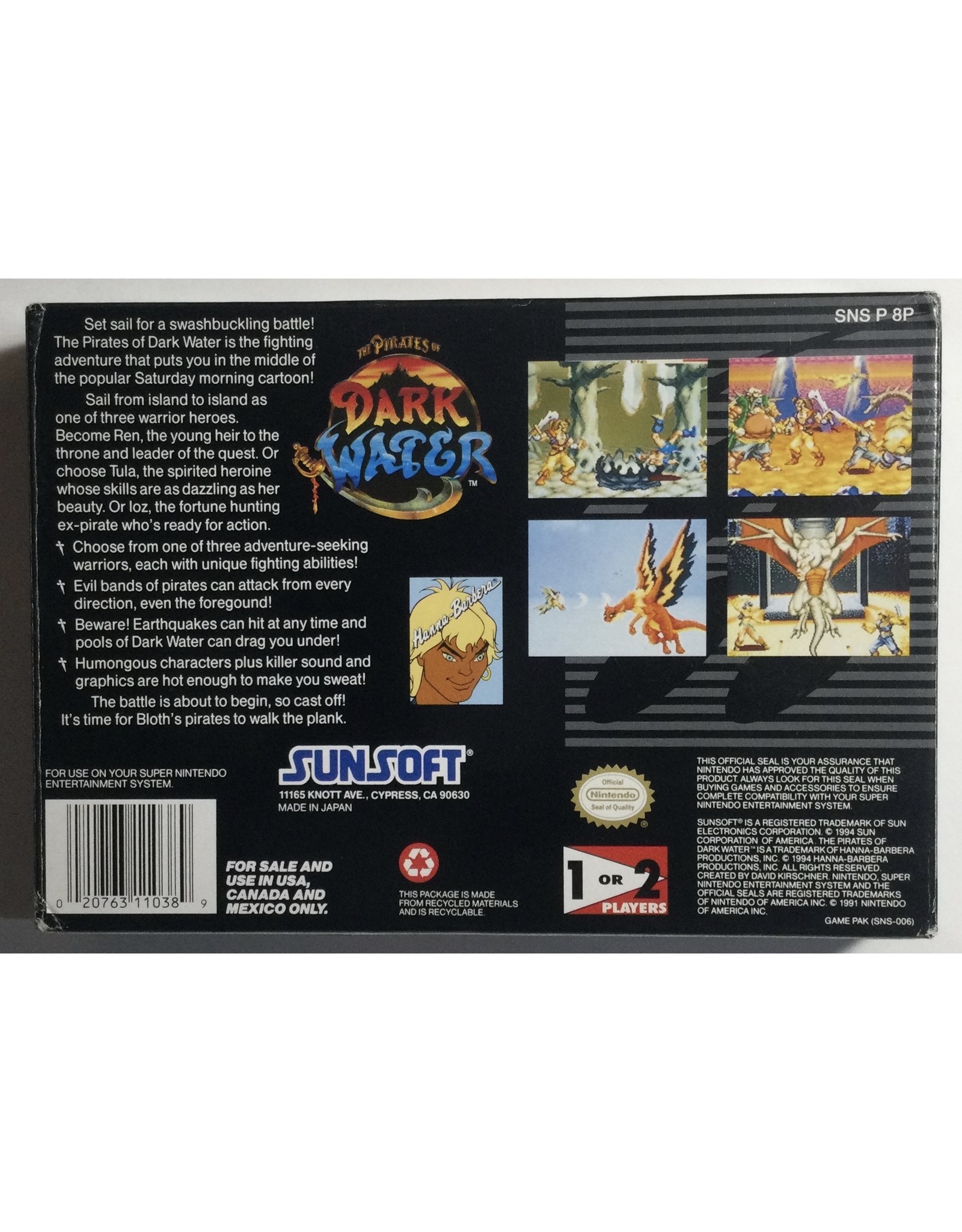 SUNSOFT The Pirates of Dark Water for Super Nintendo Entertainment System (SNES) - CIB