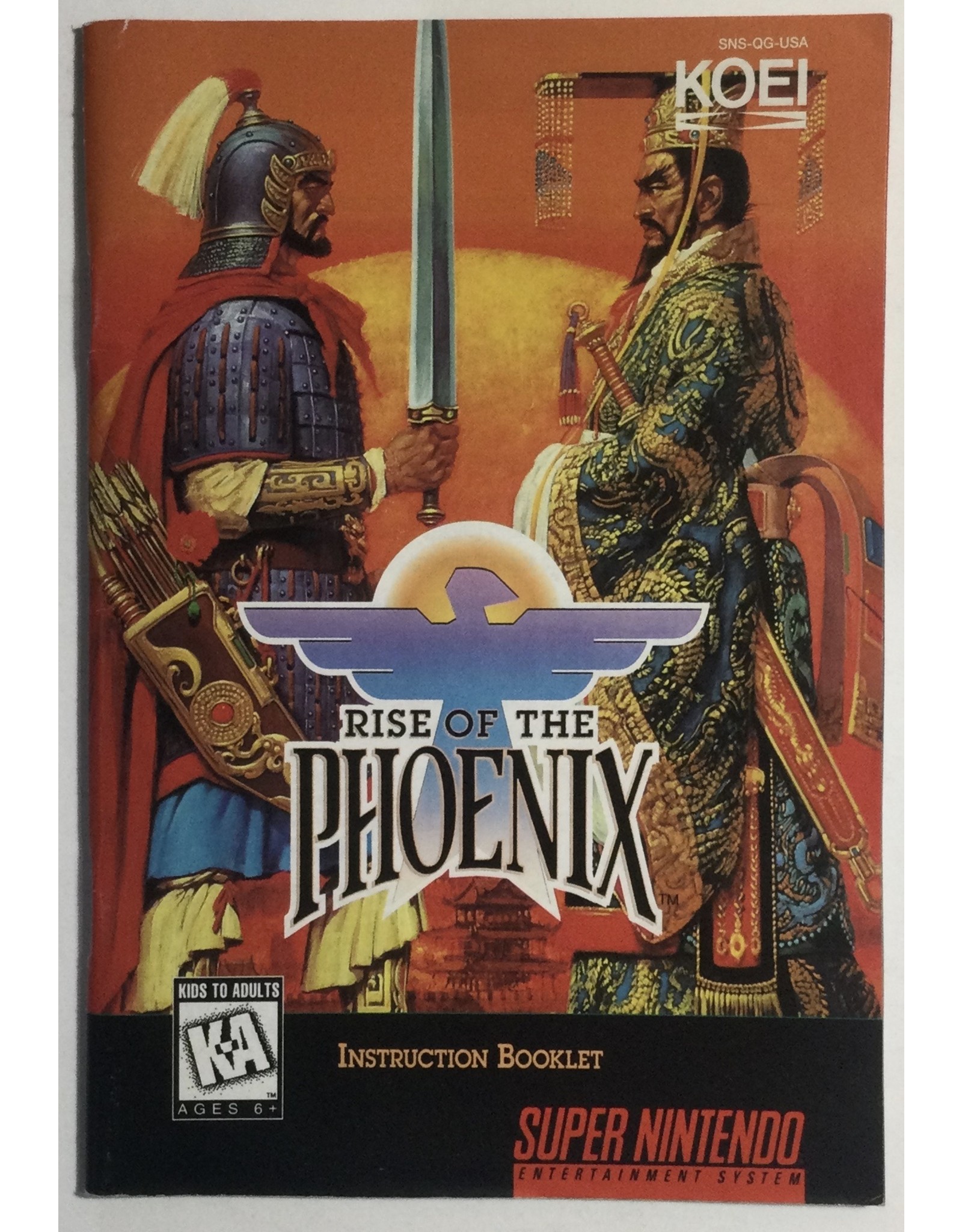 KOEI Rise of the Phoenix for Super Nintendo Entertainment System (SNES) - CIB