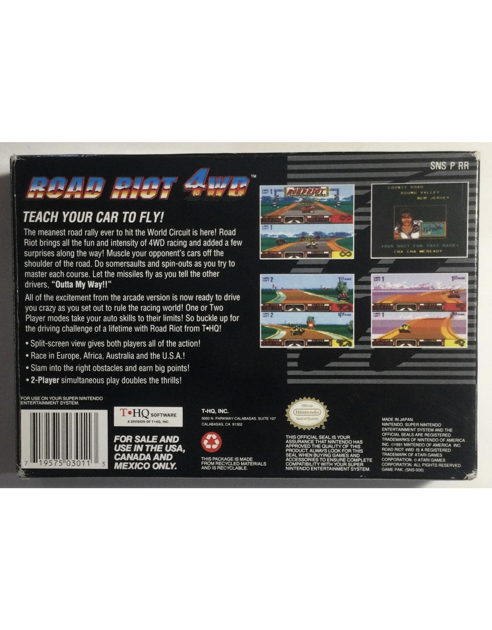 TOY HEADQUARTERS Road Riot 4wd for Super Nintendo Entertainment System (SNES) - CIB