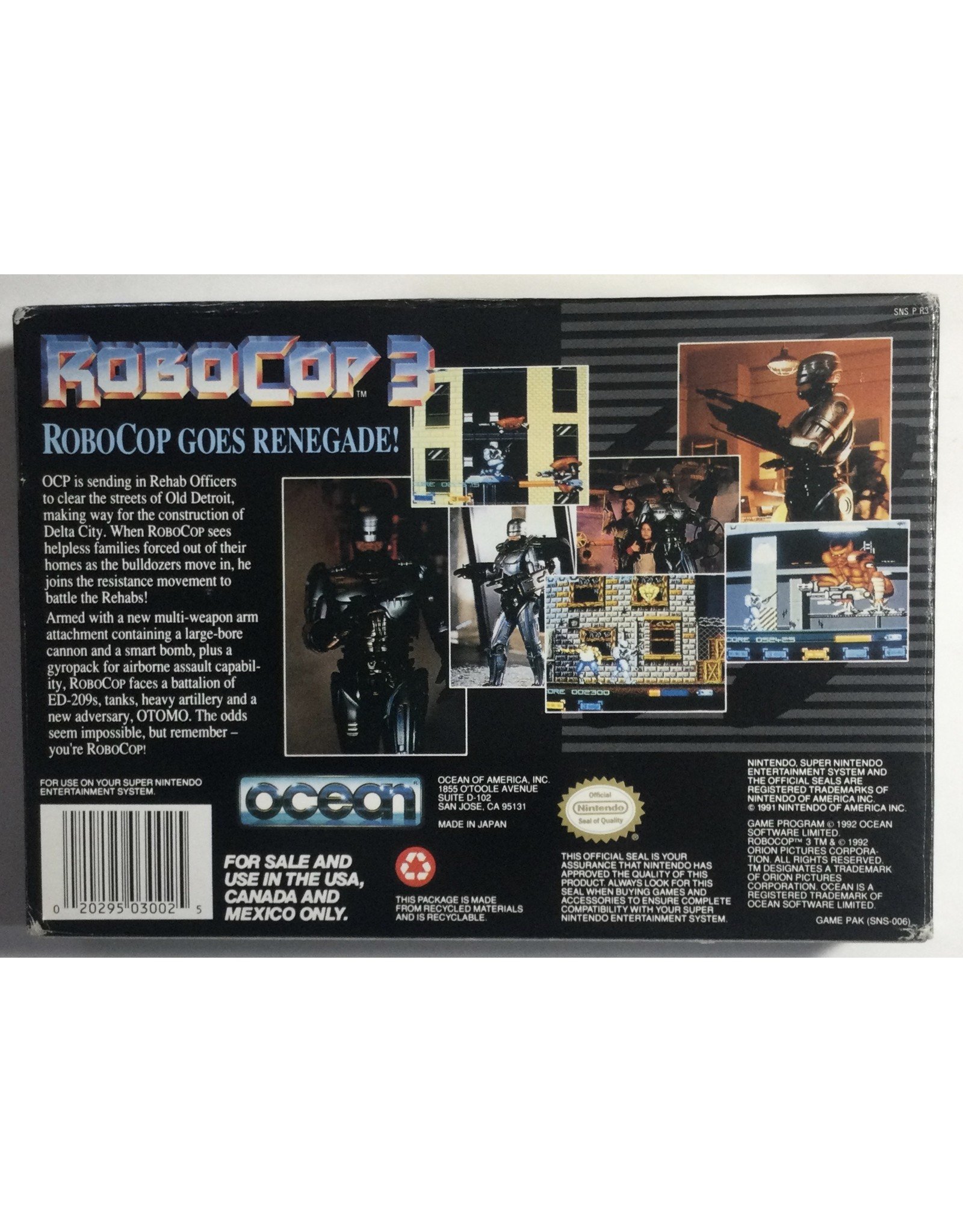 Ocean Robocop 3 for Super Nintendo Entertainment System (SNES) - CIB