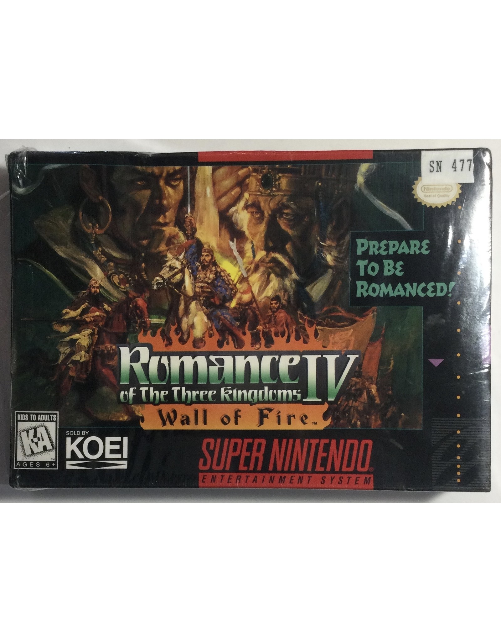 KOEI Romance of the Three Kingdoms IV: Wall of Fire Super Nintendo Entertainment System (SNES) - CIB