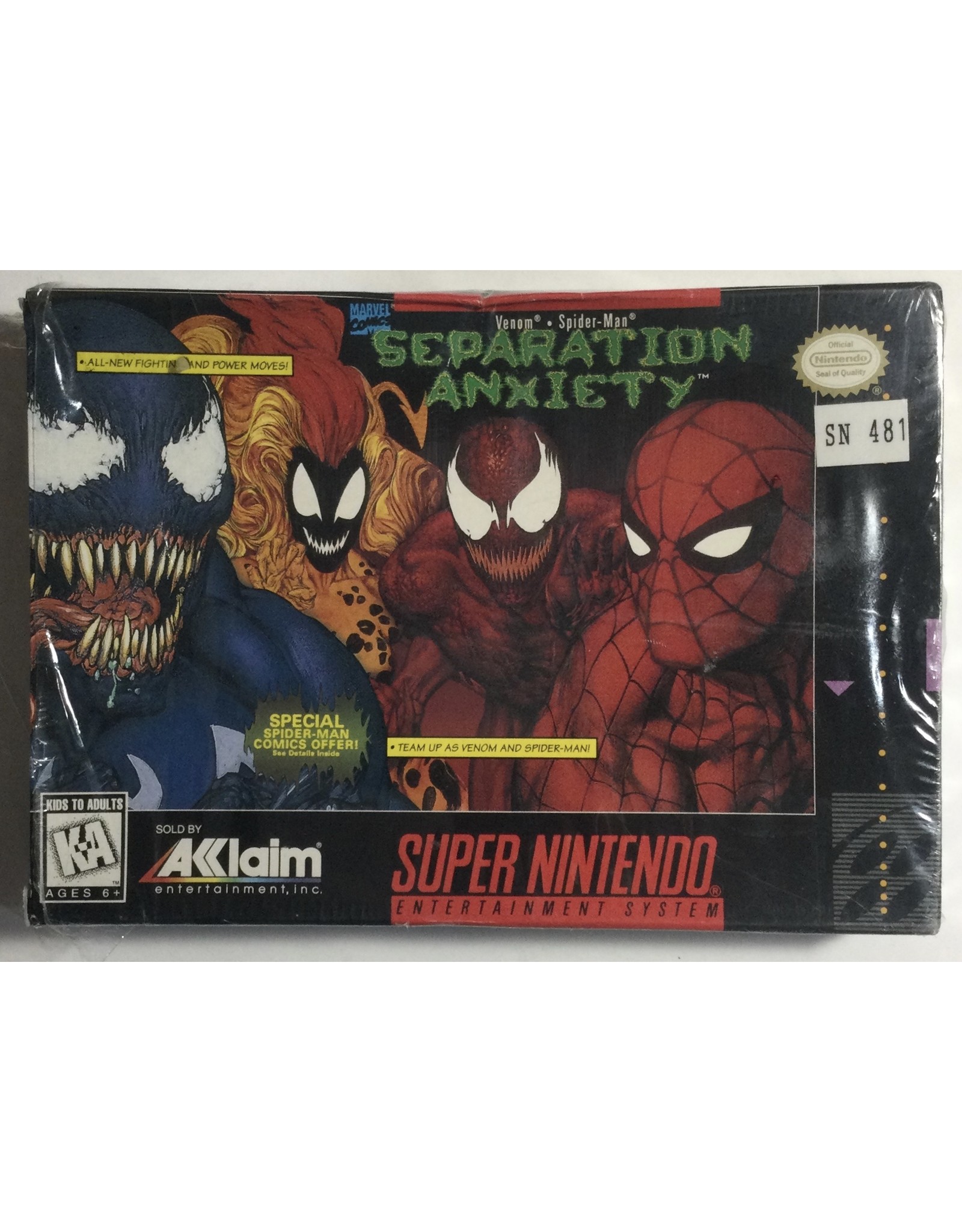ACCLAIM Separation Anxiety for Super Nintendo Entertainment System (SNES) - CIB