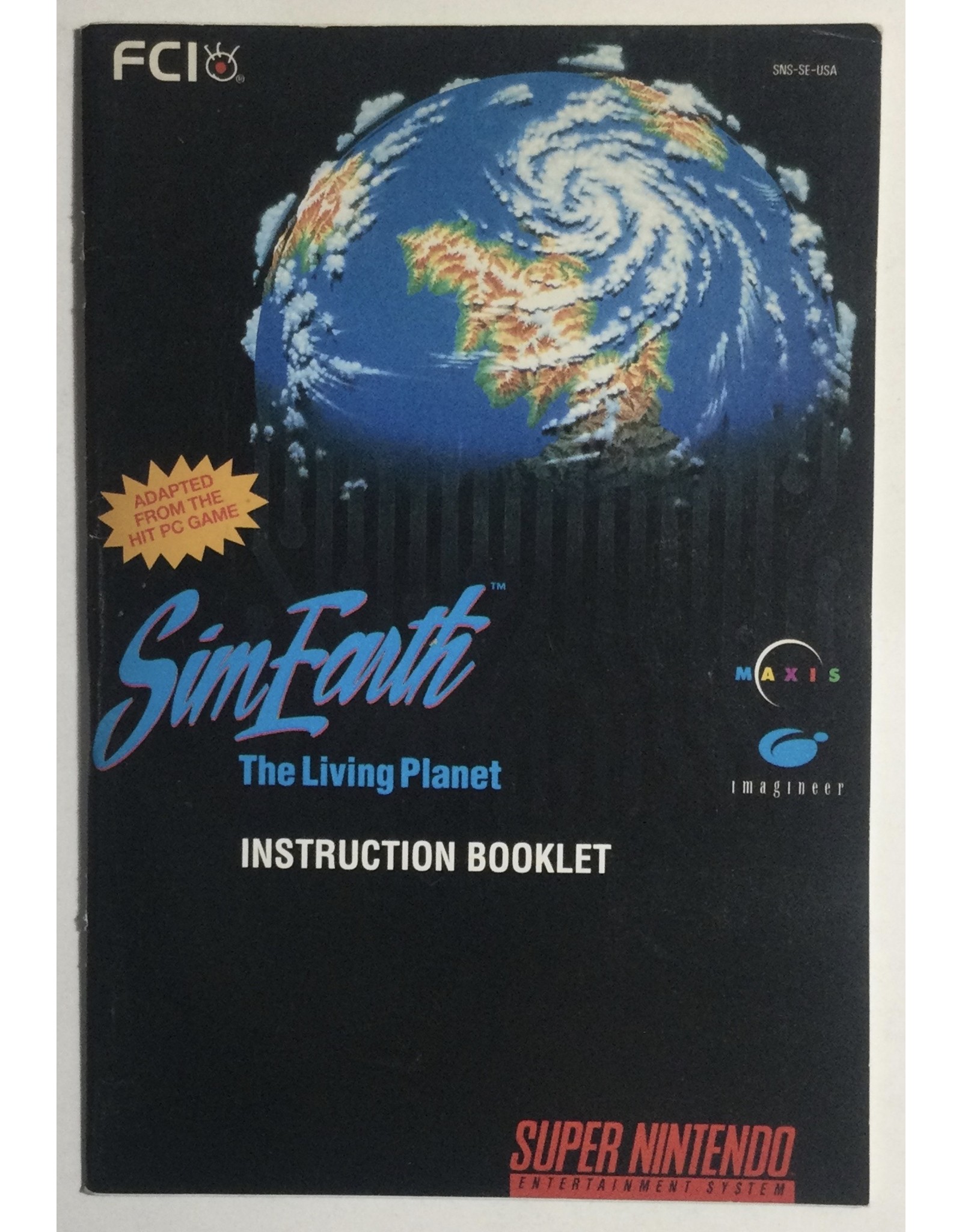 FCI Sim Earth the Living Planet for Super Nintendo Entertainment System (SNES) - CIB