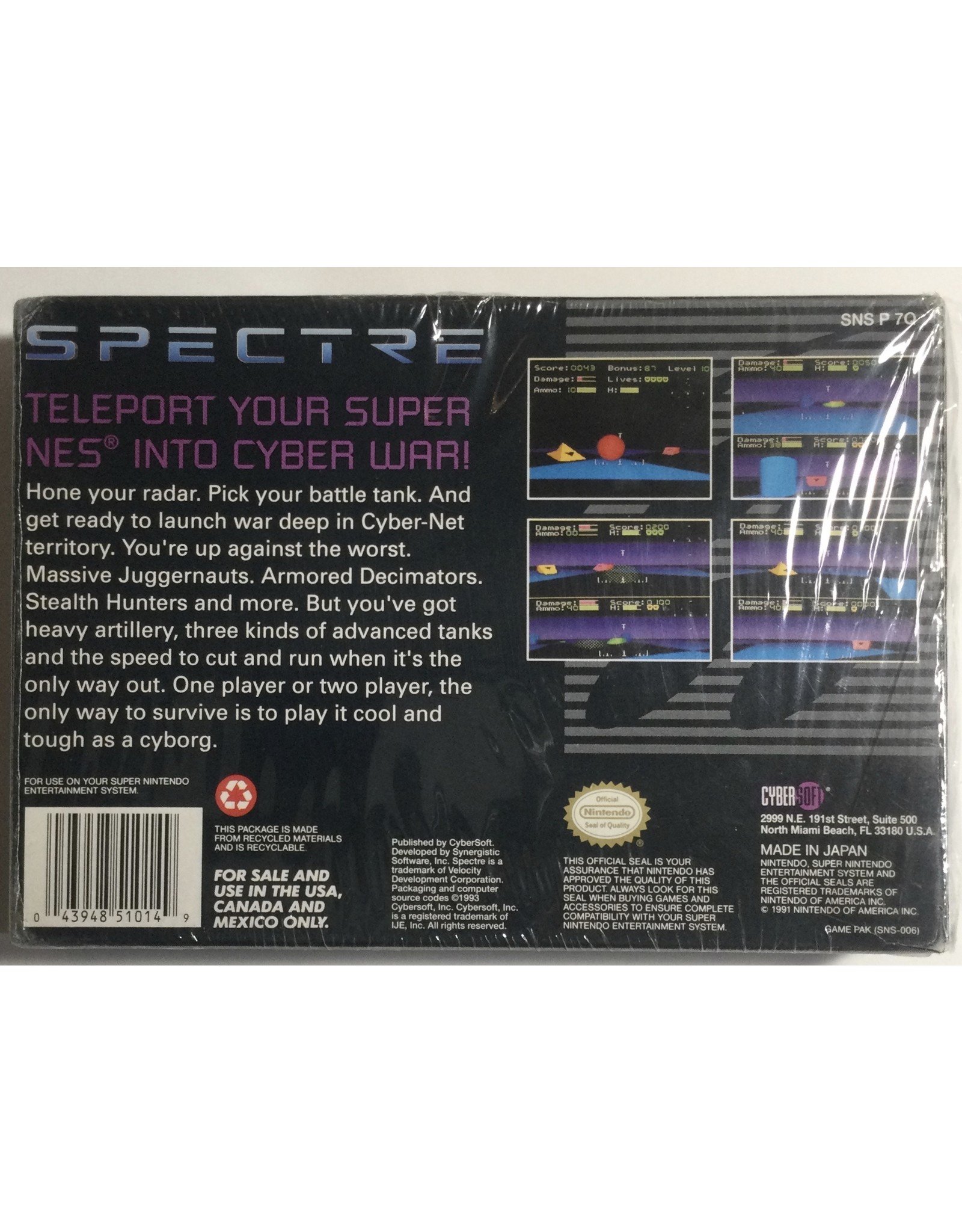 CYBERSOFT Spectre for Super Nintendo Entertainment System (SNES)