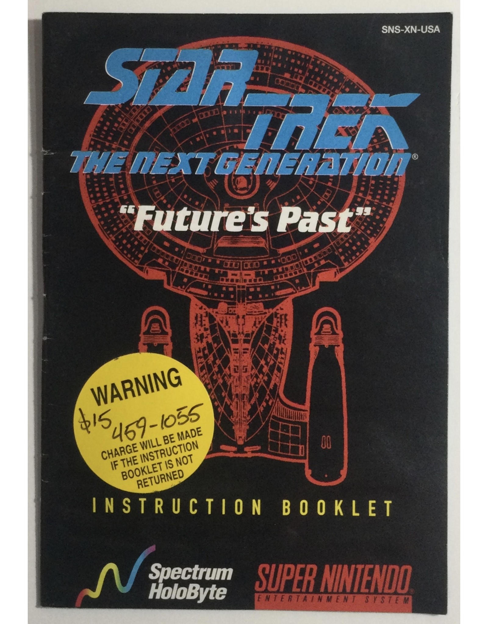 SPECTRUM HOLOBYTE Star Trek The Next Generation: Future's Past for Super Nintendo Entertainment System (SNES)