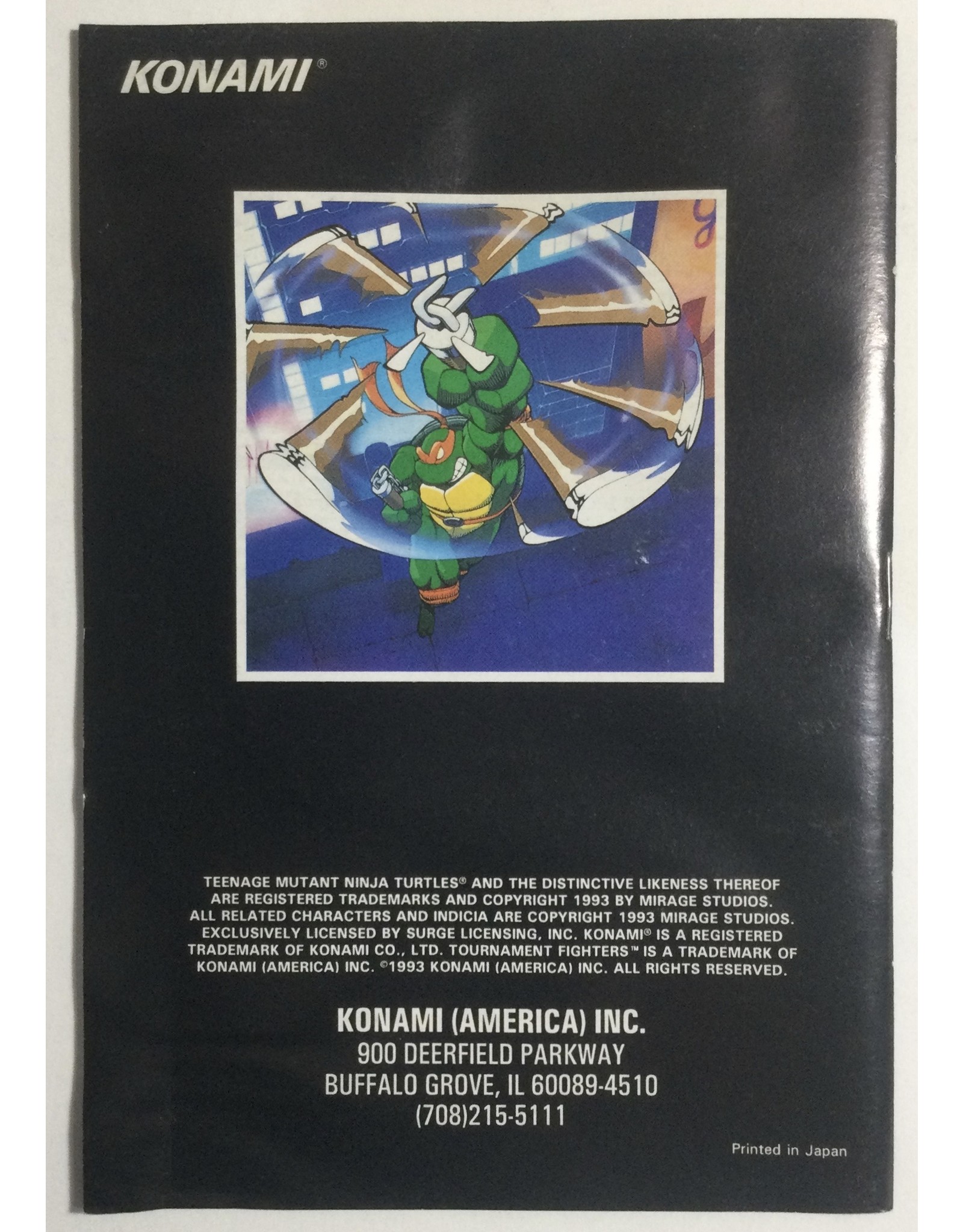 KONAMI Teenage Mutant Ninja Turtles Tournament Fighters for Super Nintendo Entertainment System (SNES)
