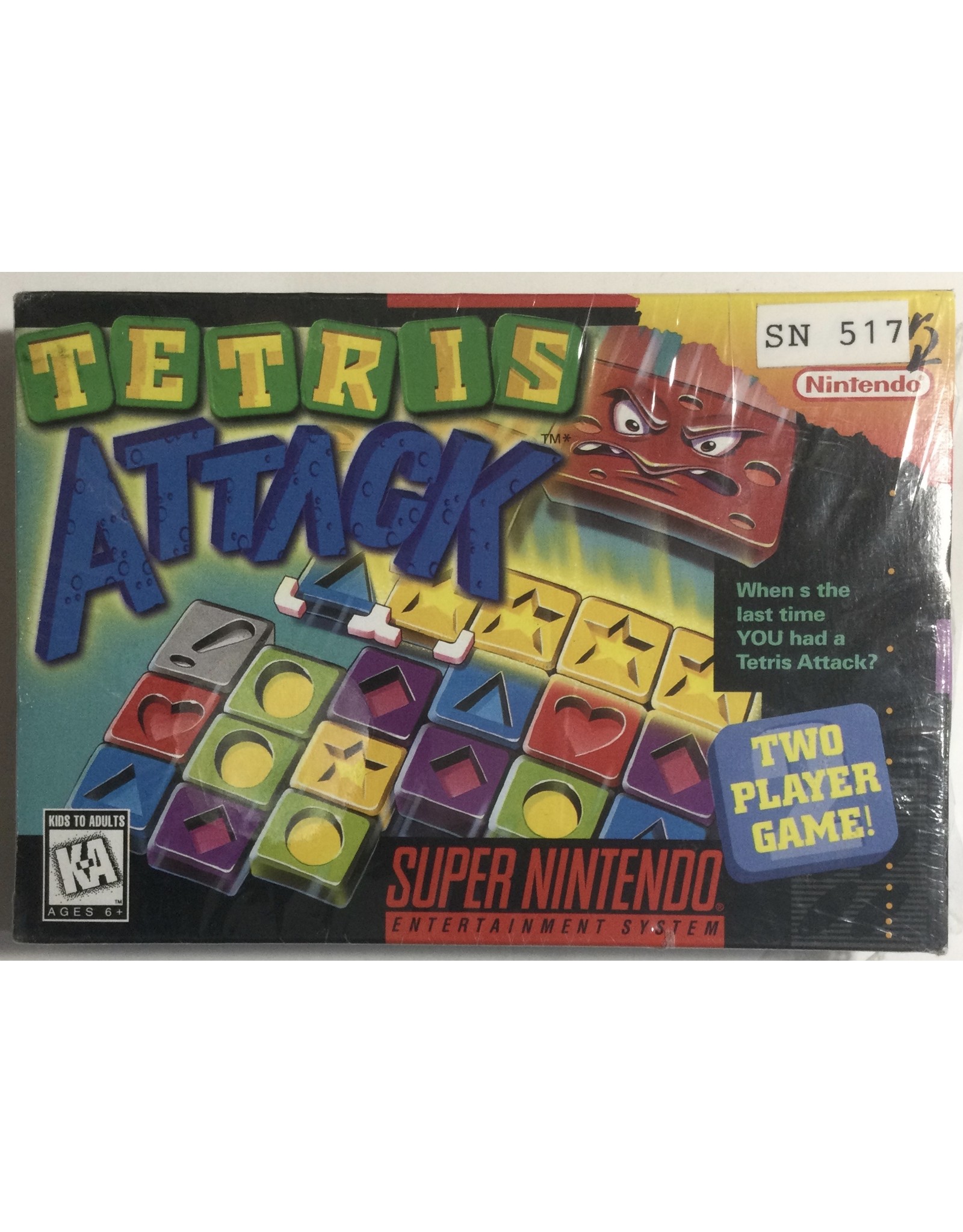 Nintendo Tetris Attack for Super Nintendo Entertainment System (SNES)