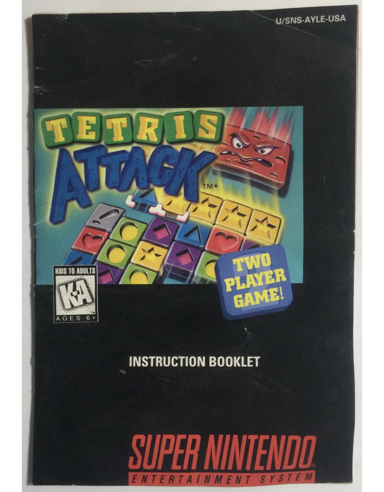 Nintendo Tetris Attack for Super Nintendo Entertainment System (SNES)