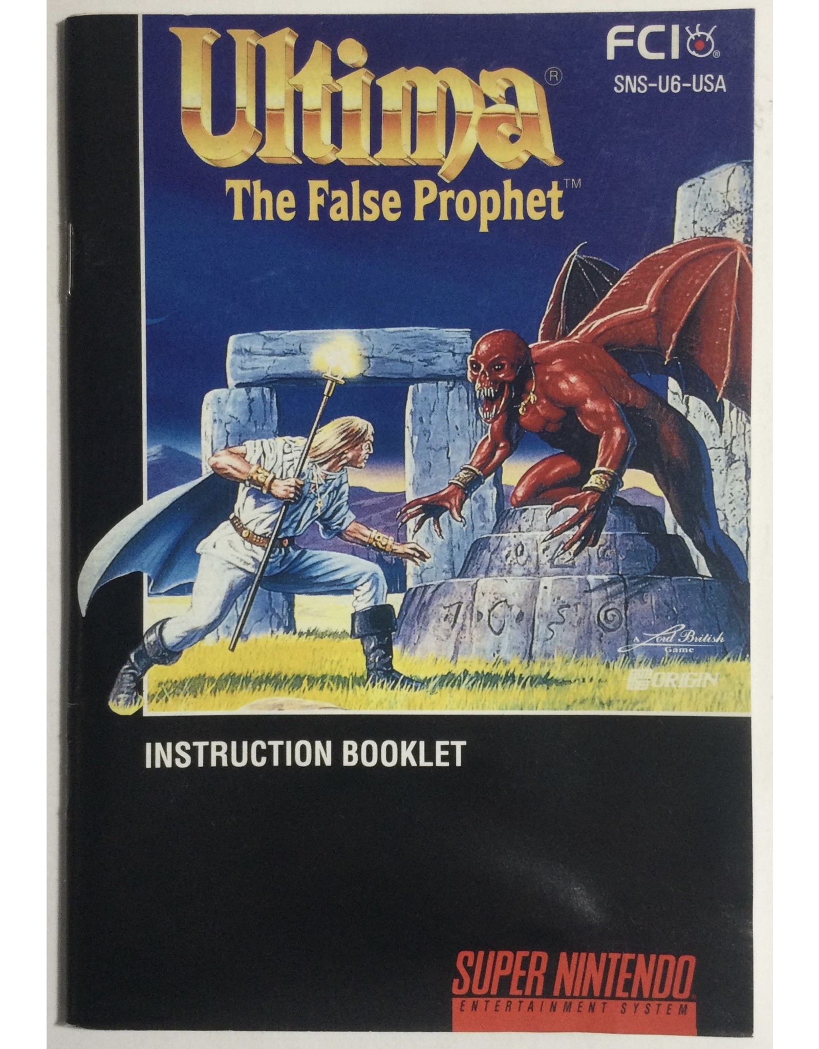 FCI Ultima the False Prophet for Super Nintendo Entertainment System (SNES)