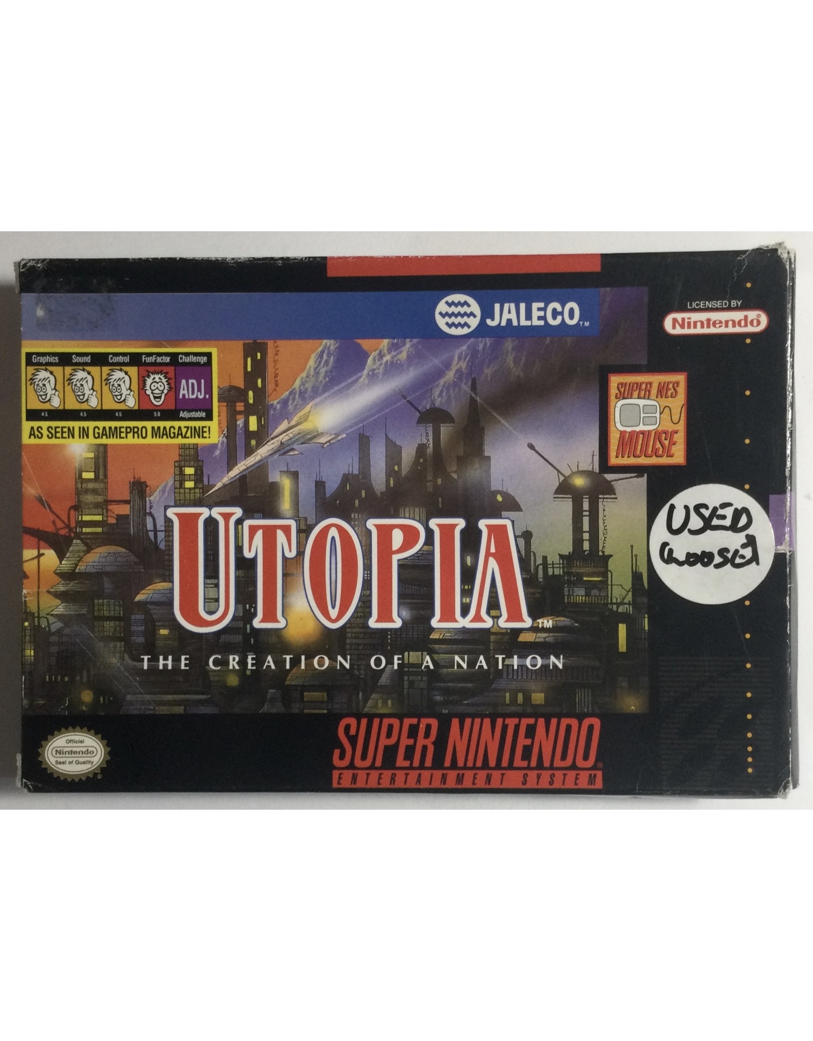 JALECO Utopia The Creation of a Nation for Super Nintendo Entertainment System (SNES)