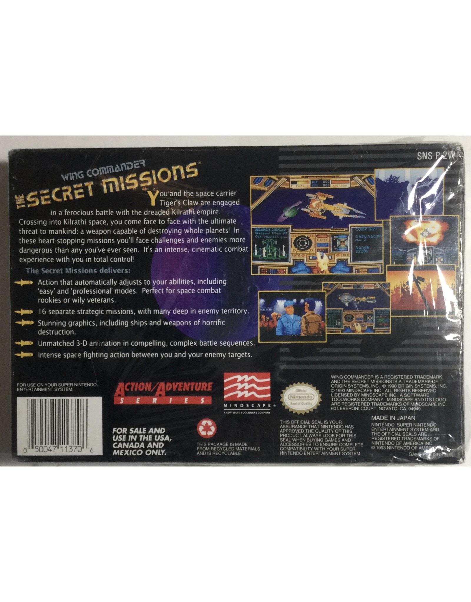 MINDSCAPE INC. The Secret Missions for Super Nintendo Entertainment System (SNES)