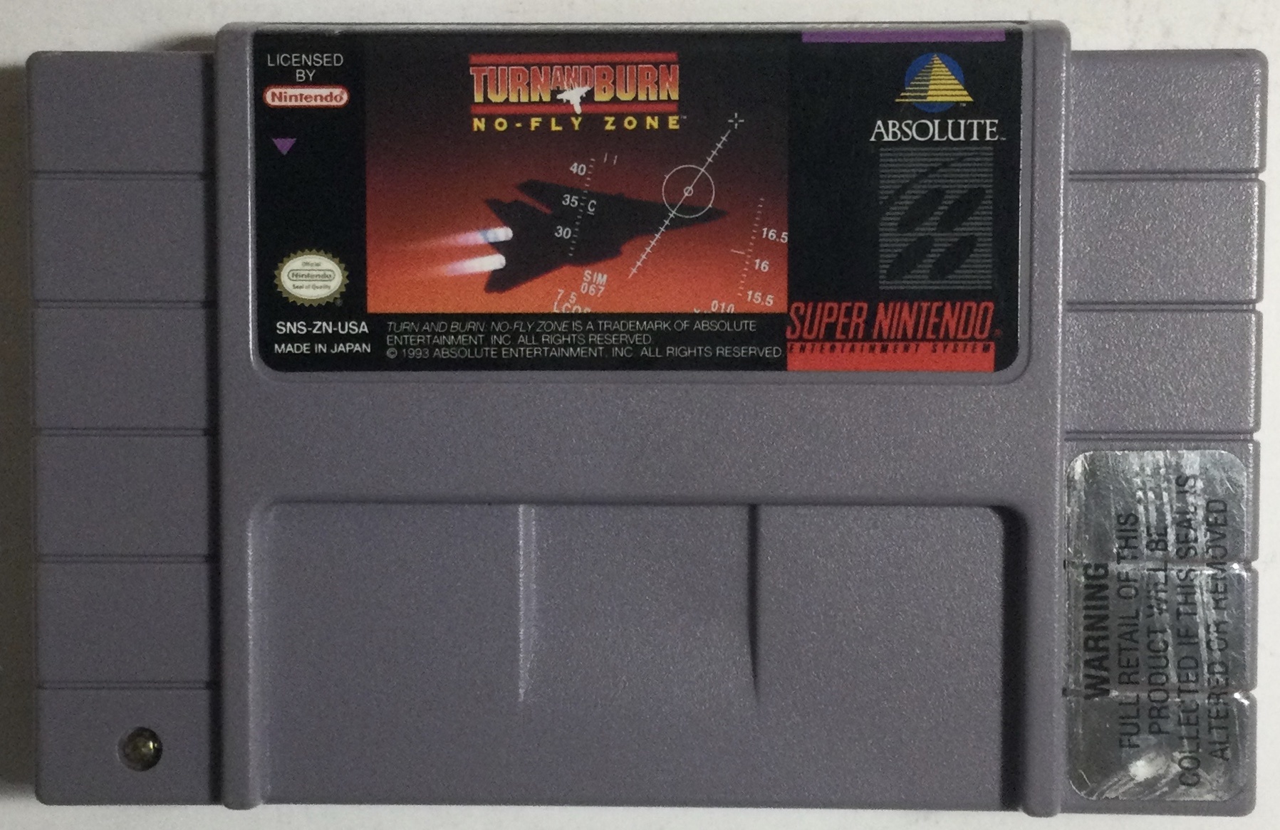 Turn and Burn No-Fly Zone for Super Nintendo Entertainment System