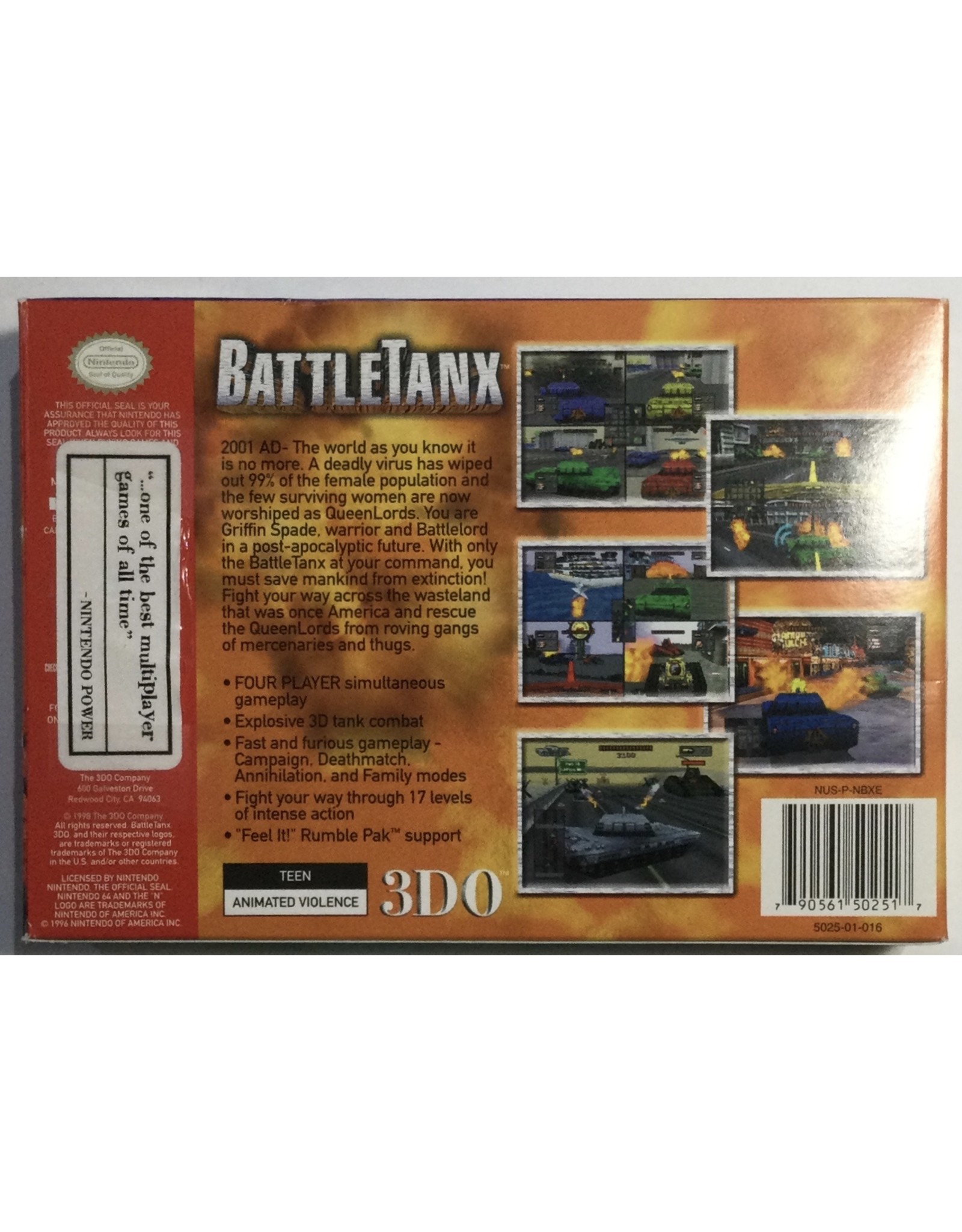 3DO BattleTanX for Nintendo 64 (N64) - CIB