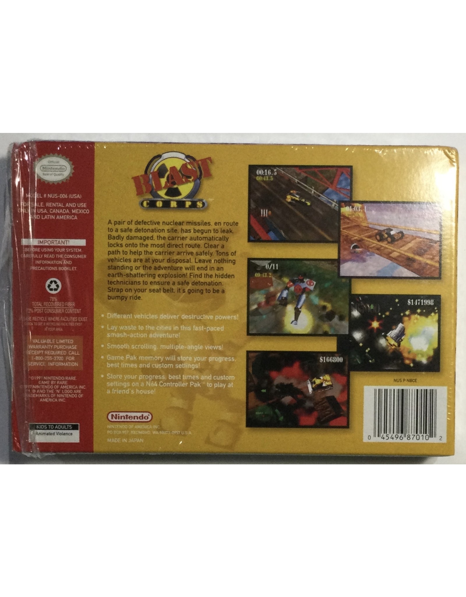 RAREWARE Blast Corps for Nintendo 64 (N64) - CIB