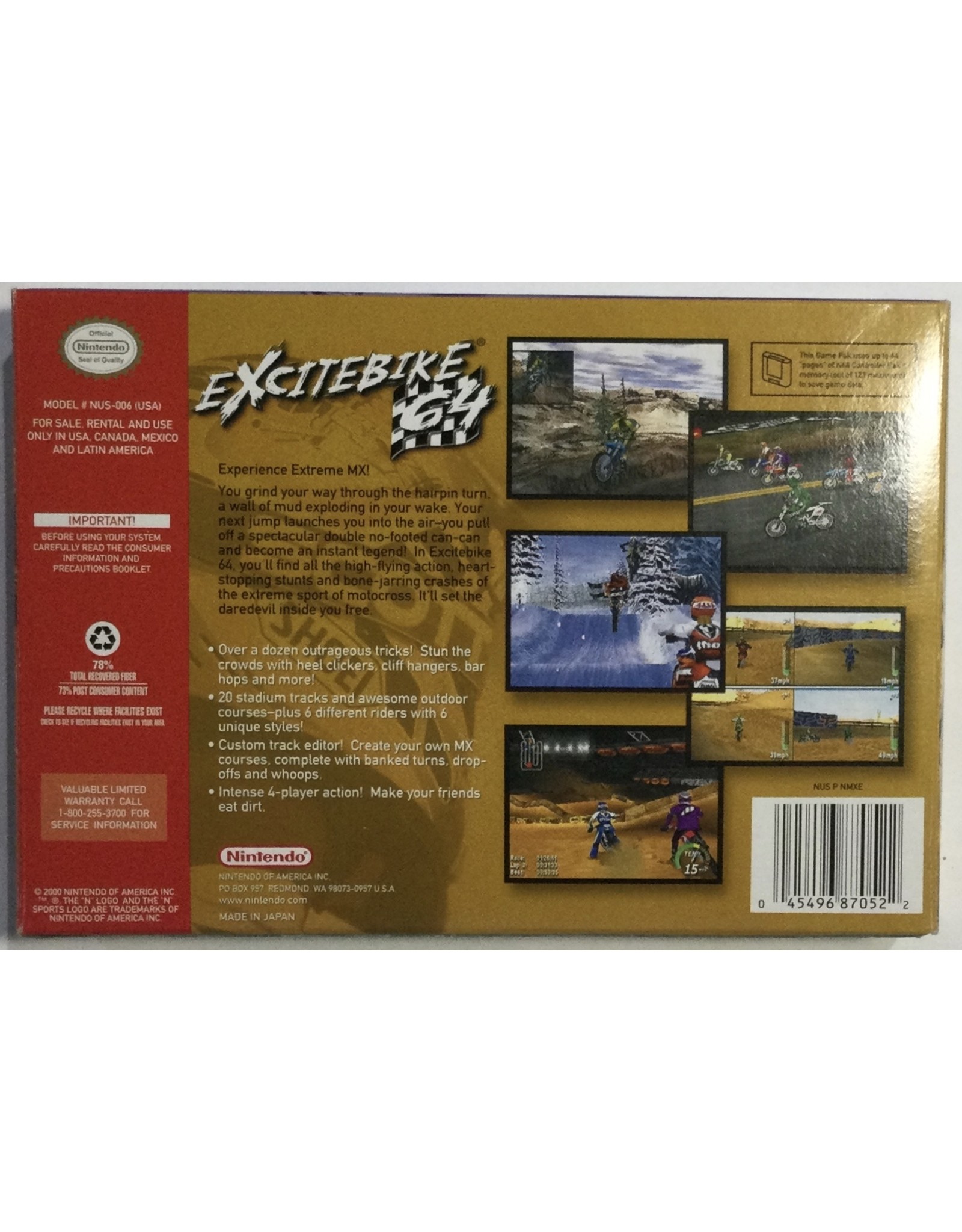 Nintendo Excitebike 64 for Nintendo 64 (N64) - CIB