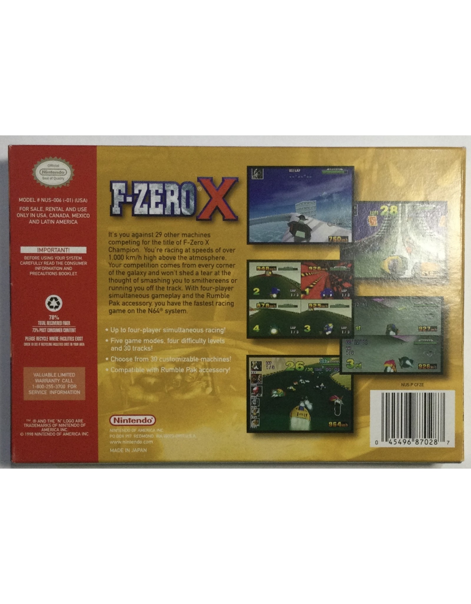 Nintendo F-Zero X for Nintendo 64 (N64) - CIB