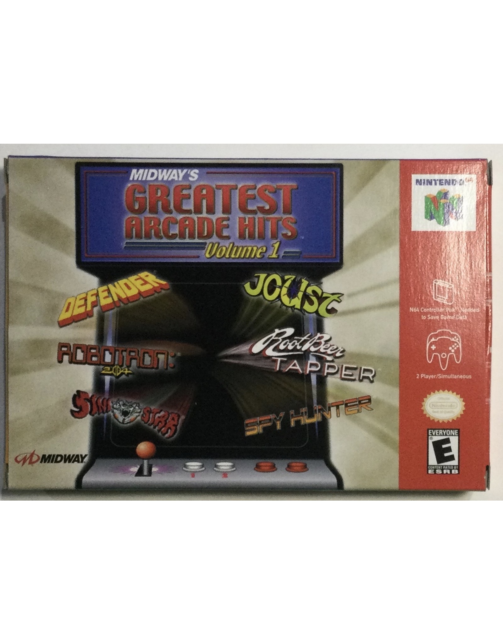 MIDWAY Greatest Arcade Hits Vol. 1 for Nintendo 64 (N64) - CIB