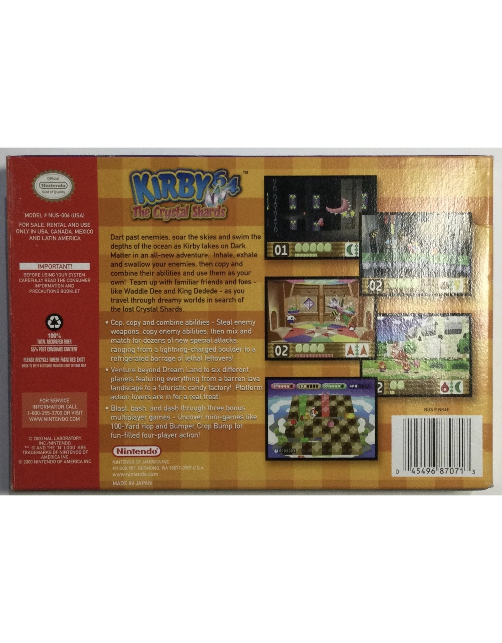 Nintendo Kirby 64 The Crystal Shards for Nintendo 64 (N64) - CIB