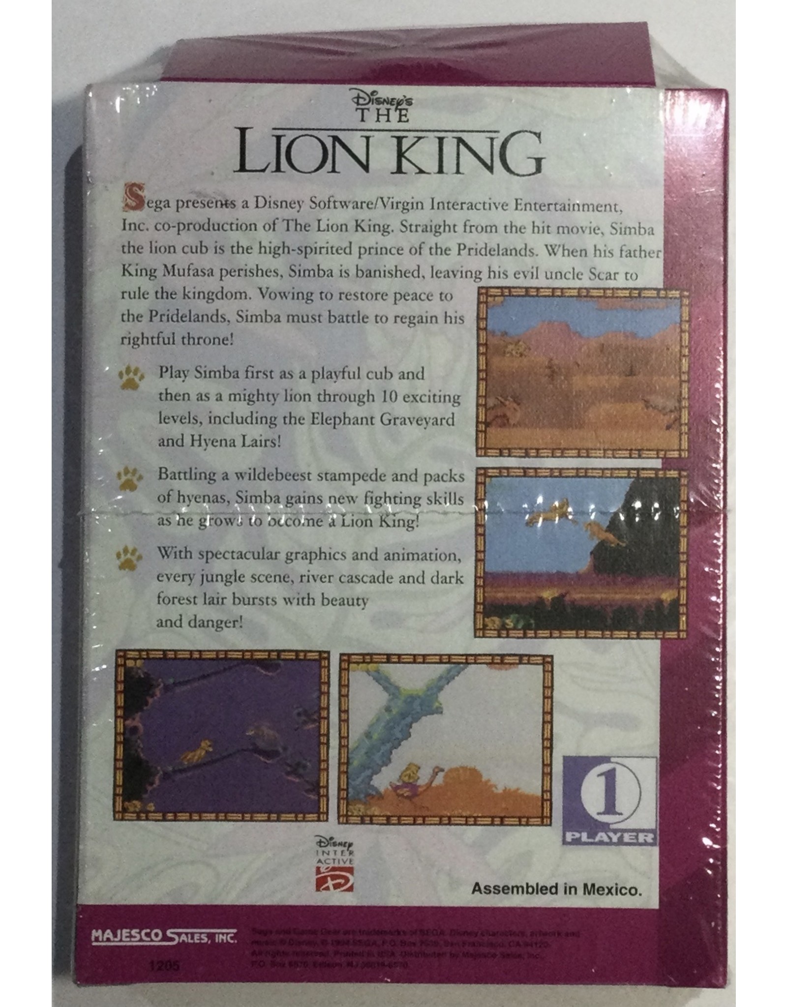 MAJESCO SALES Lion King for Game Gear - NIB