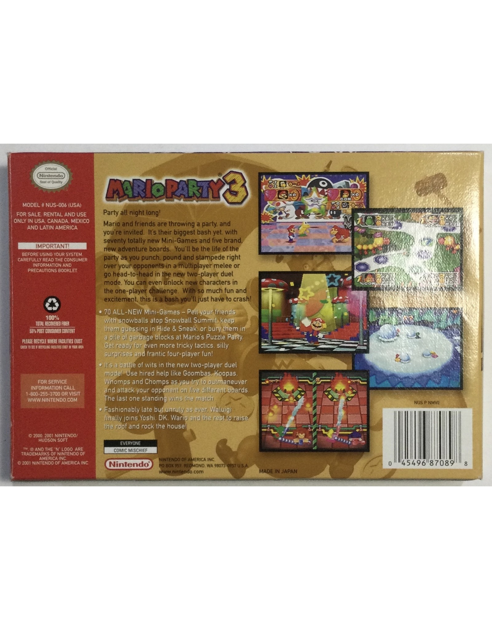 Nintendo Mario Party 3 for Nintendo 64 (N64) - CIB