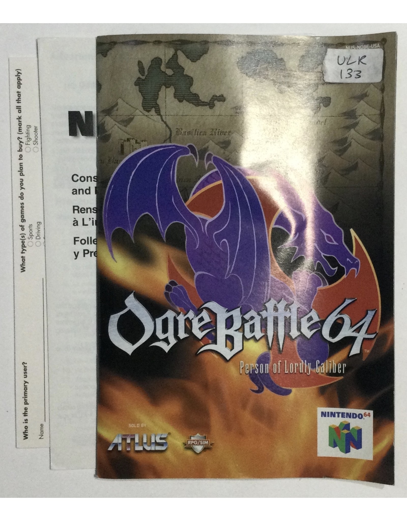 ATLUS Ogre Battle 64 for Nintendo 64 (N64) - CIB