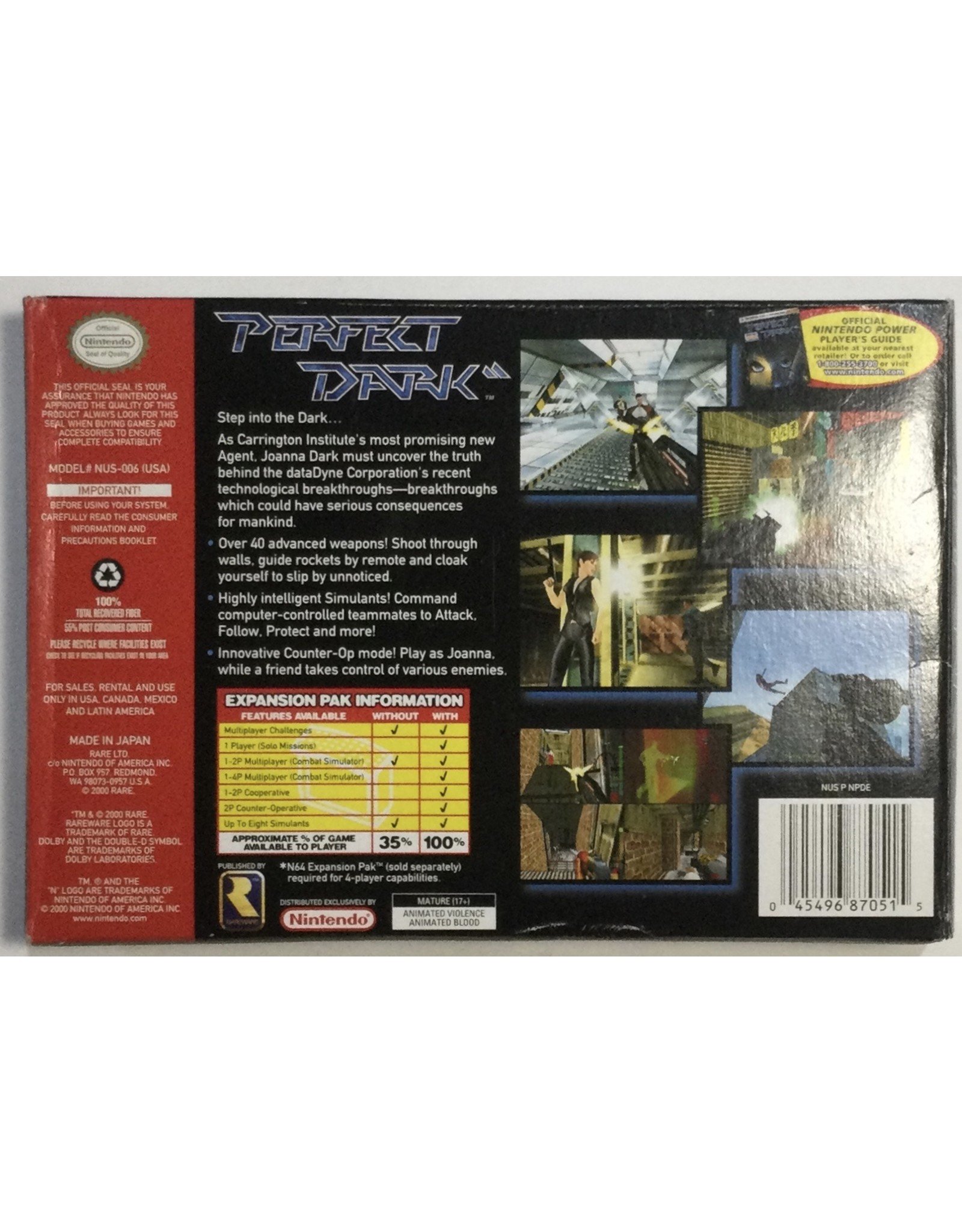 RAREWARE Perfect Dark for Nintendo 64 (N64) - CIB