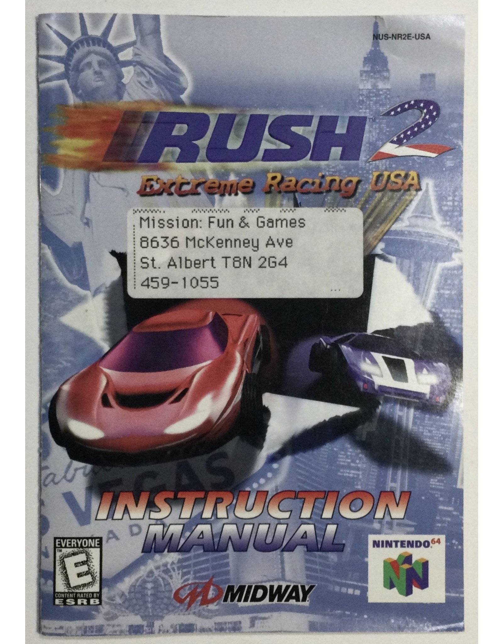 MIDWAY Rush 2 Extreme Racing USA for Nintendo 64 (N64) - CIB