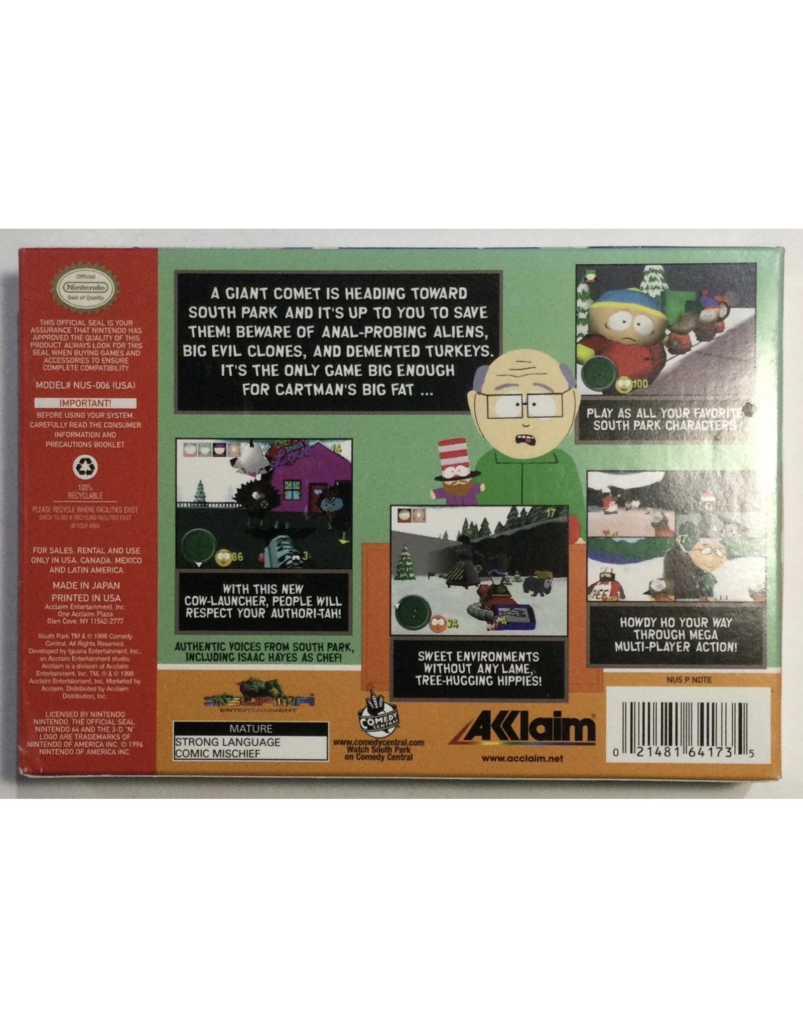 ACCLAIM South Park for Nintendo 64 (N64) - CIB