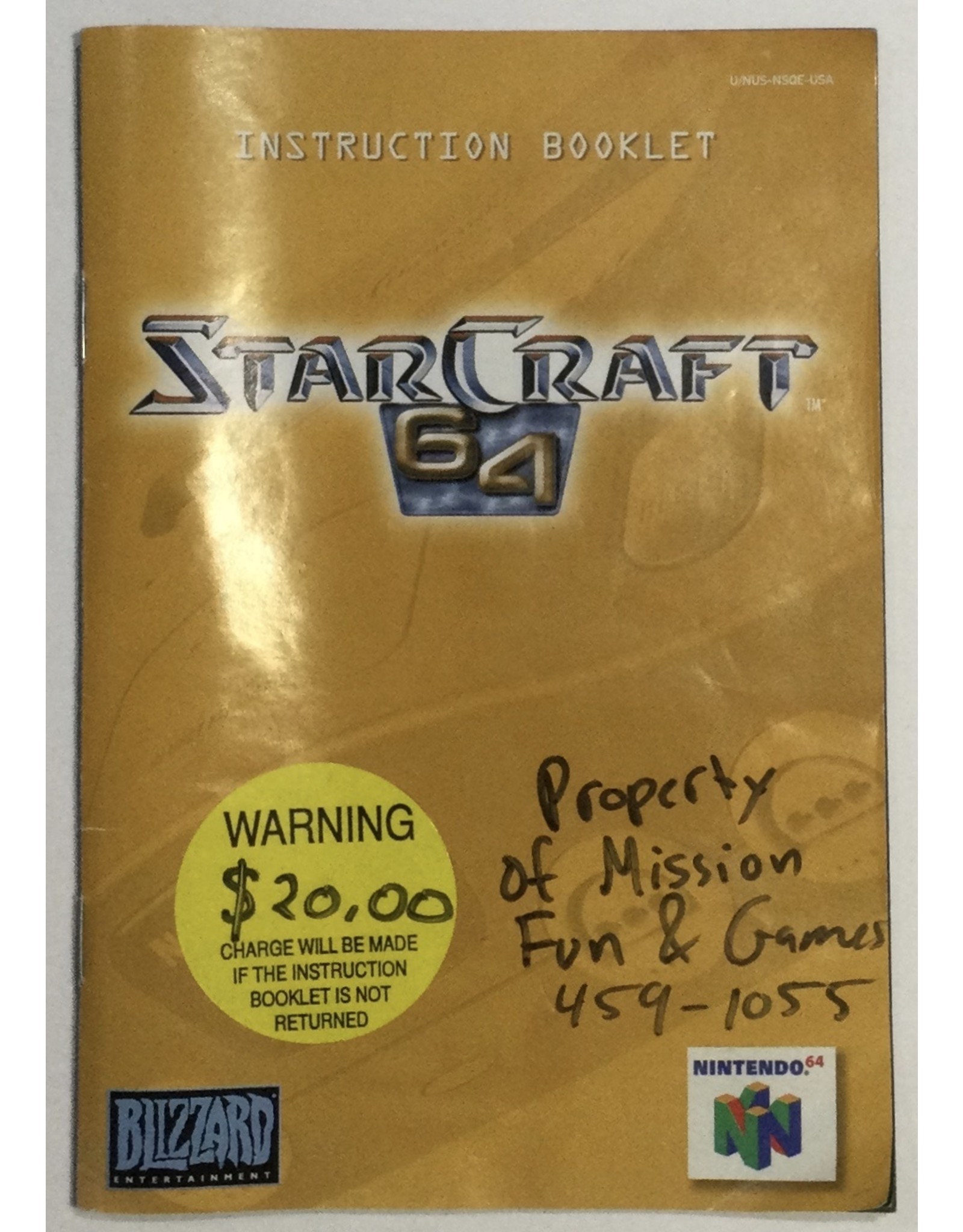 BLIZZARD ENTERTAINMENT Starcraft 64 for Nintendo 64 (N64) - CIB