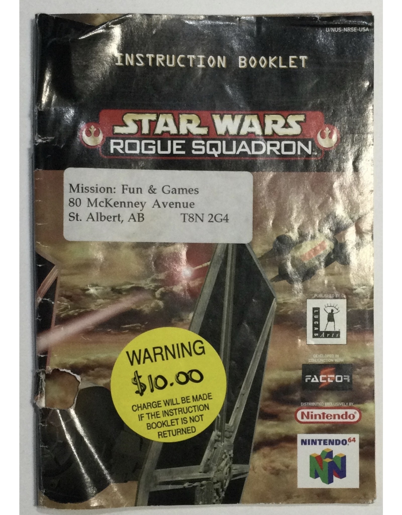 Star Wars Rogue Squadron for Nintendo 64 (N64) - Usedgames.ca