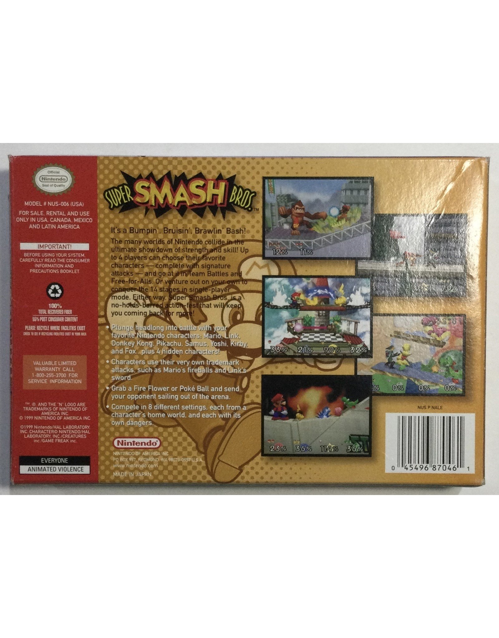 Nintendo Super Smash Bros. for Nintendo 64 (N64)