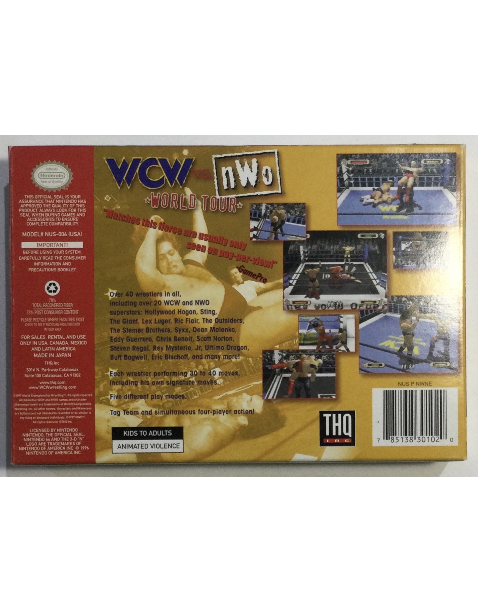 THQ WCW vs NWO World Tour for Nintendo 64 (N64) - CIB