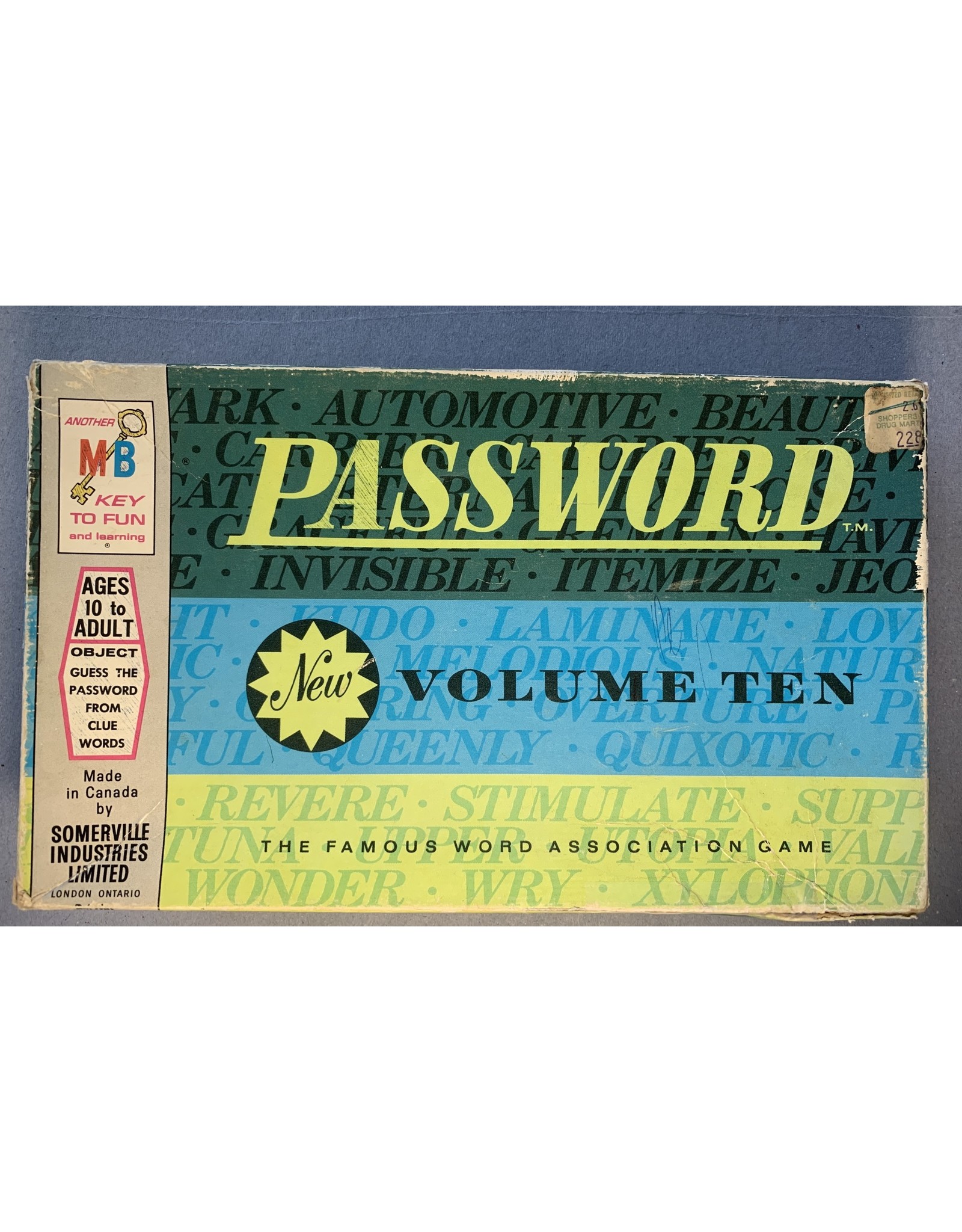MILTON BRADLEY Password (1962) (Volume 10th edition)