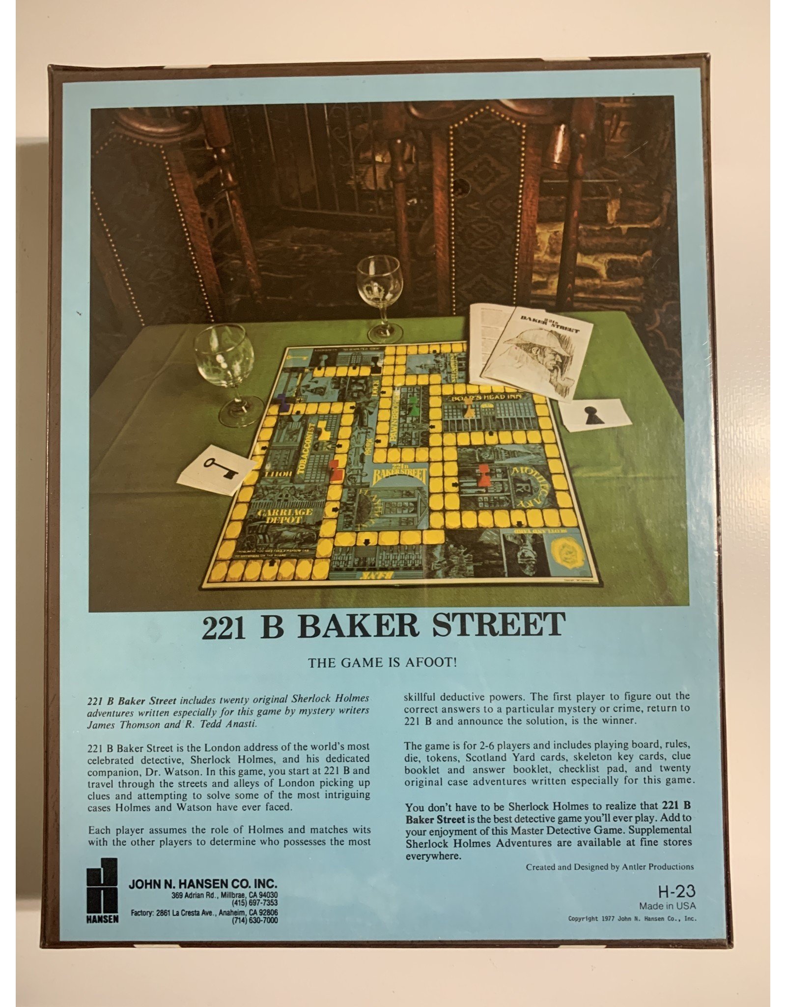 John N. Hansen Co. Inc. 221B Baker Street: The Master Detective Game (1975)
