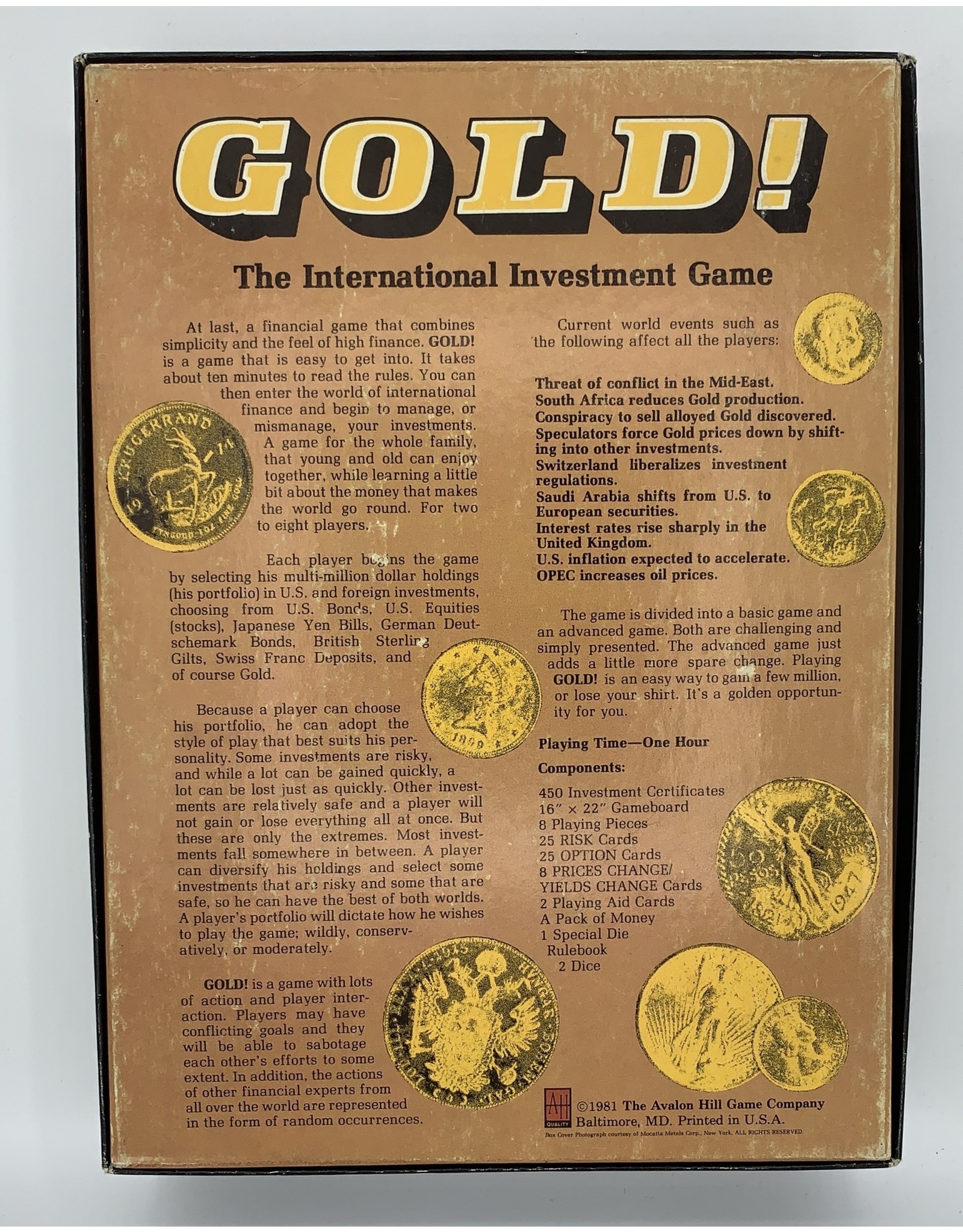 Avalon Hill Game Company Gold! (1981) (used)