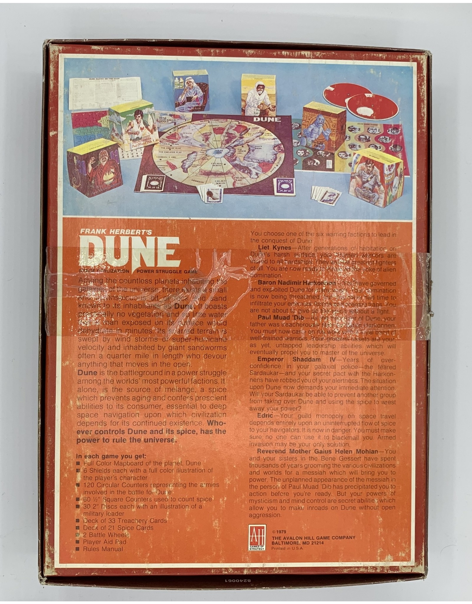 Avalon Hill Game Company Dune Board Game (1979)