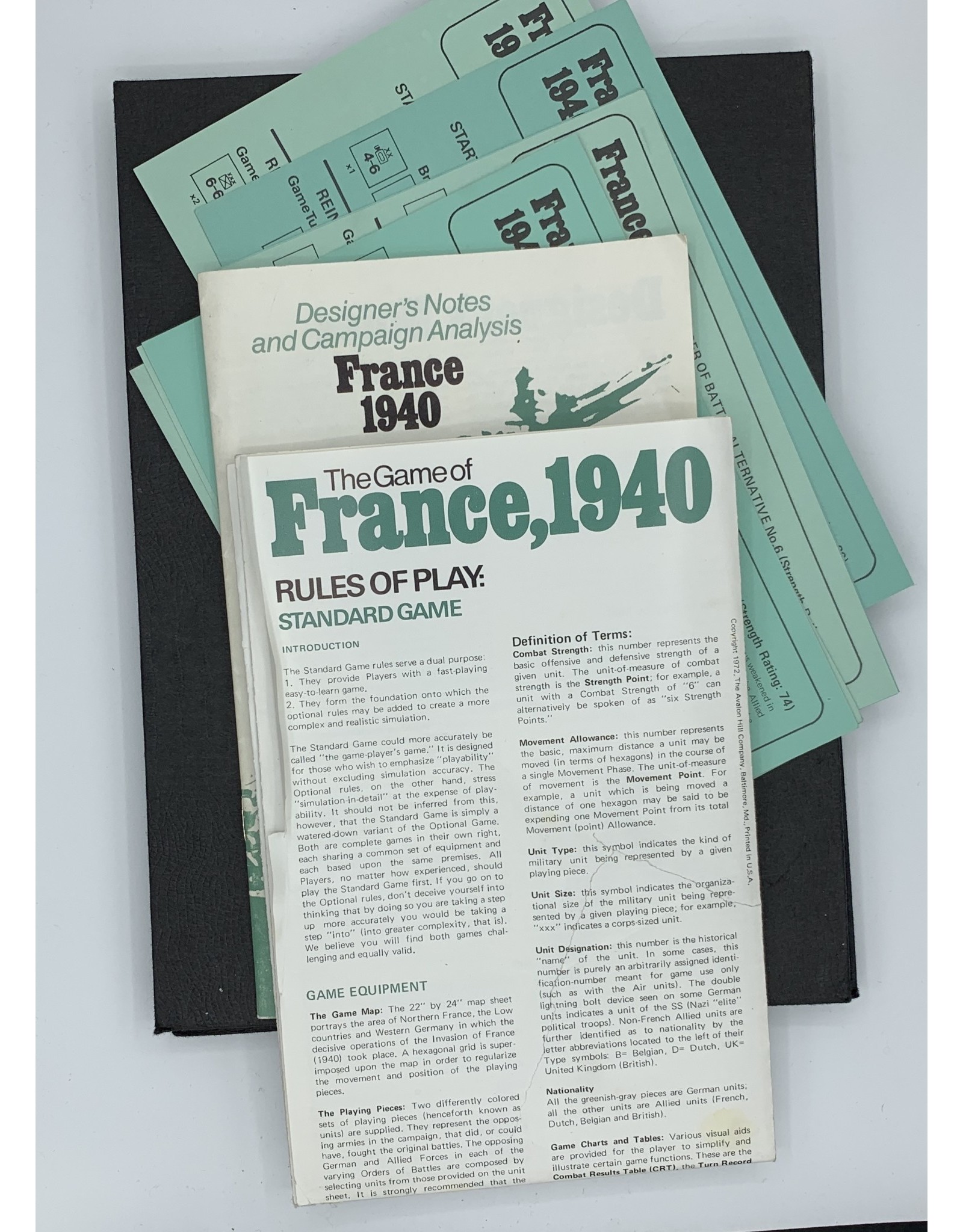 Avalon Hill Game Company The Game of France, 1940: German Blitzkrieg in the West (1972)