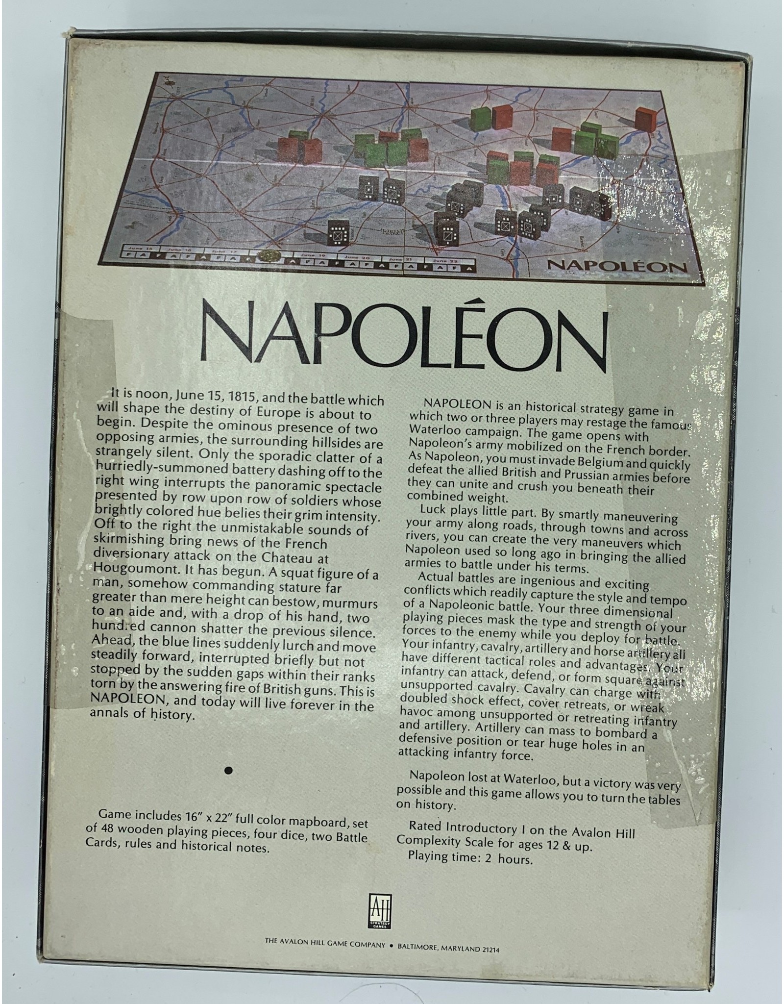 Avalon Hill Game Company Napoleon: The Waterloo Campaign, 1815 (1977)