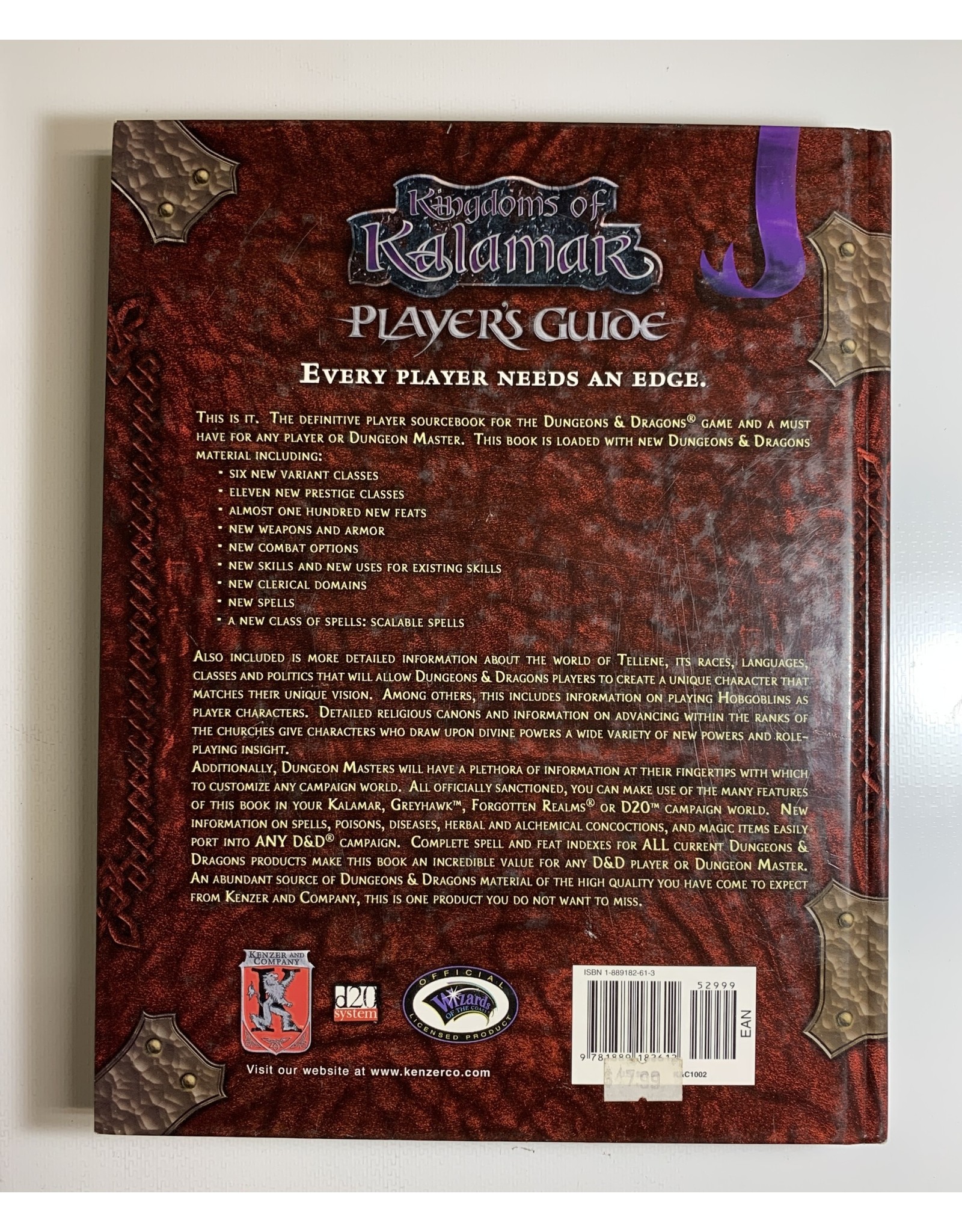 Wizards of the Coast Dungeons & Dragons (3rd Edition) - Kingdoms of Kalamar Player's Guide (2002)
